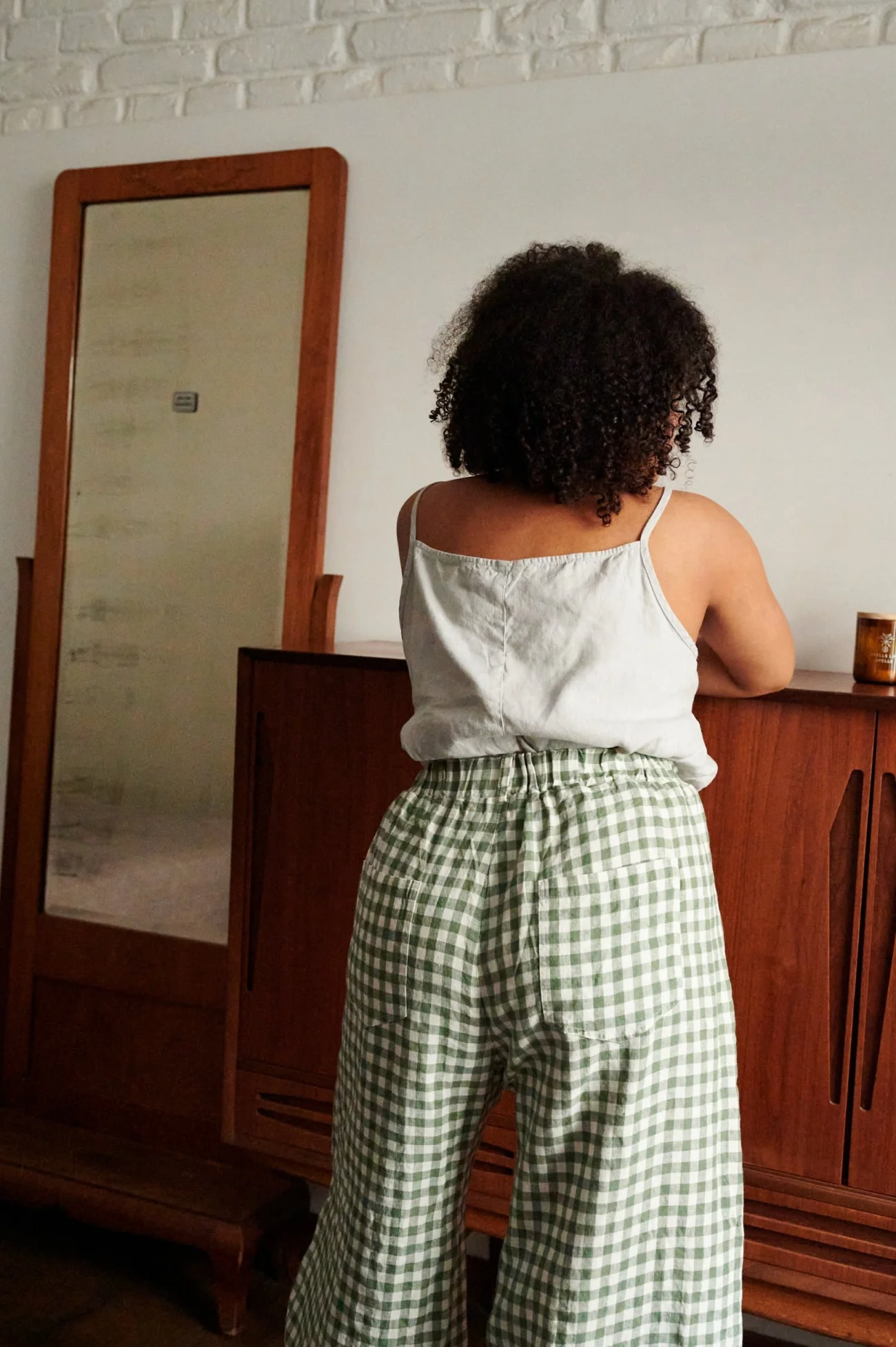 Linenfox Frankie Gingham Linen Pants - Image 16
