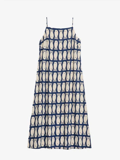 Lucky Fish Print Viscose Strap Dress - Image 3