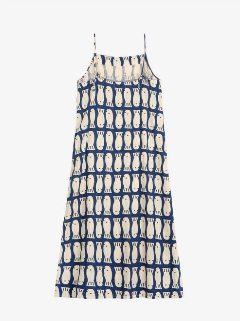 Lucky Fish Print Viscose Strap Dress - Image 4