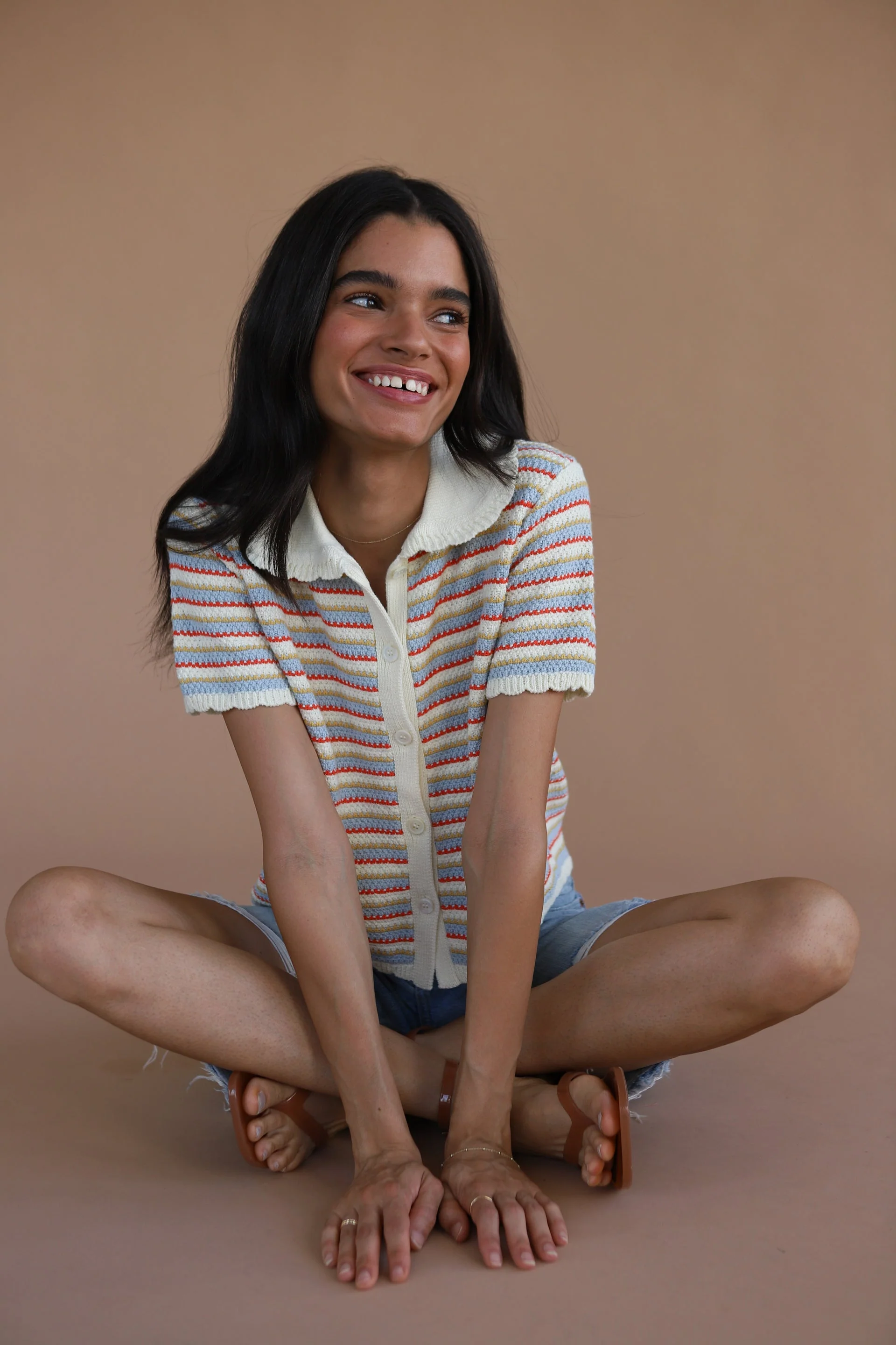 Mai Crochet Polo - Creme - Image 5