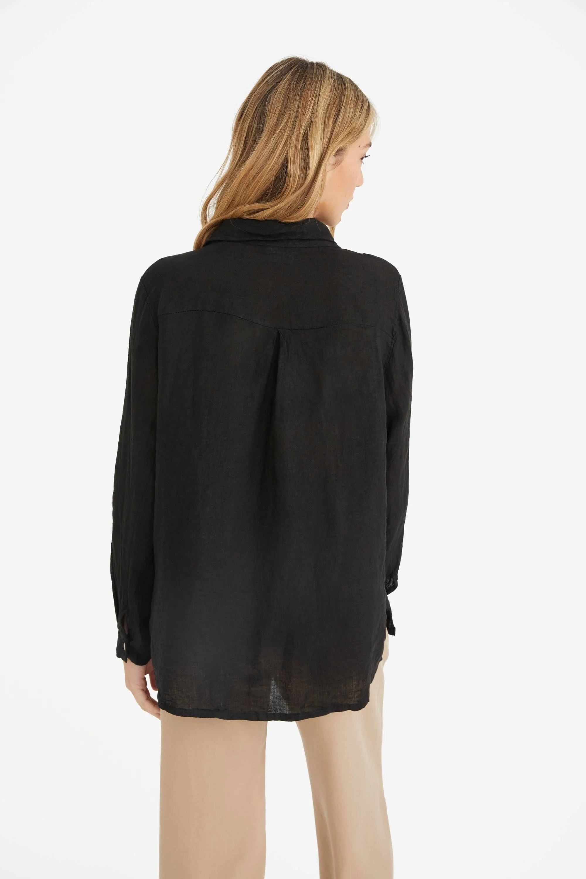 Marché - The Playa Linen Shirt in Black - Image 3