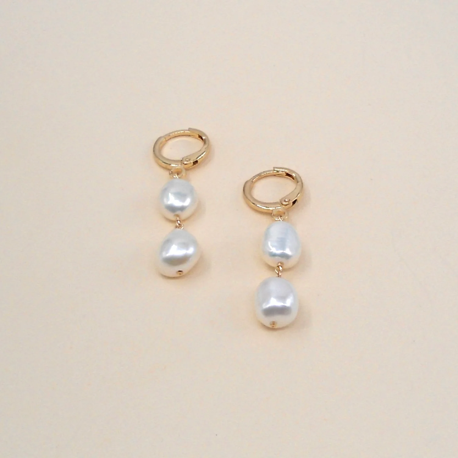 May Martin - Double Pearl Hoops