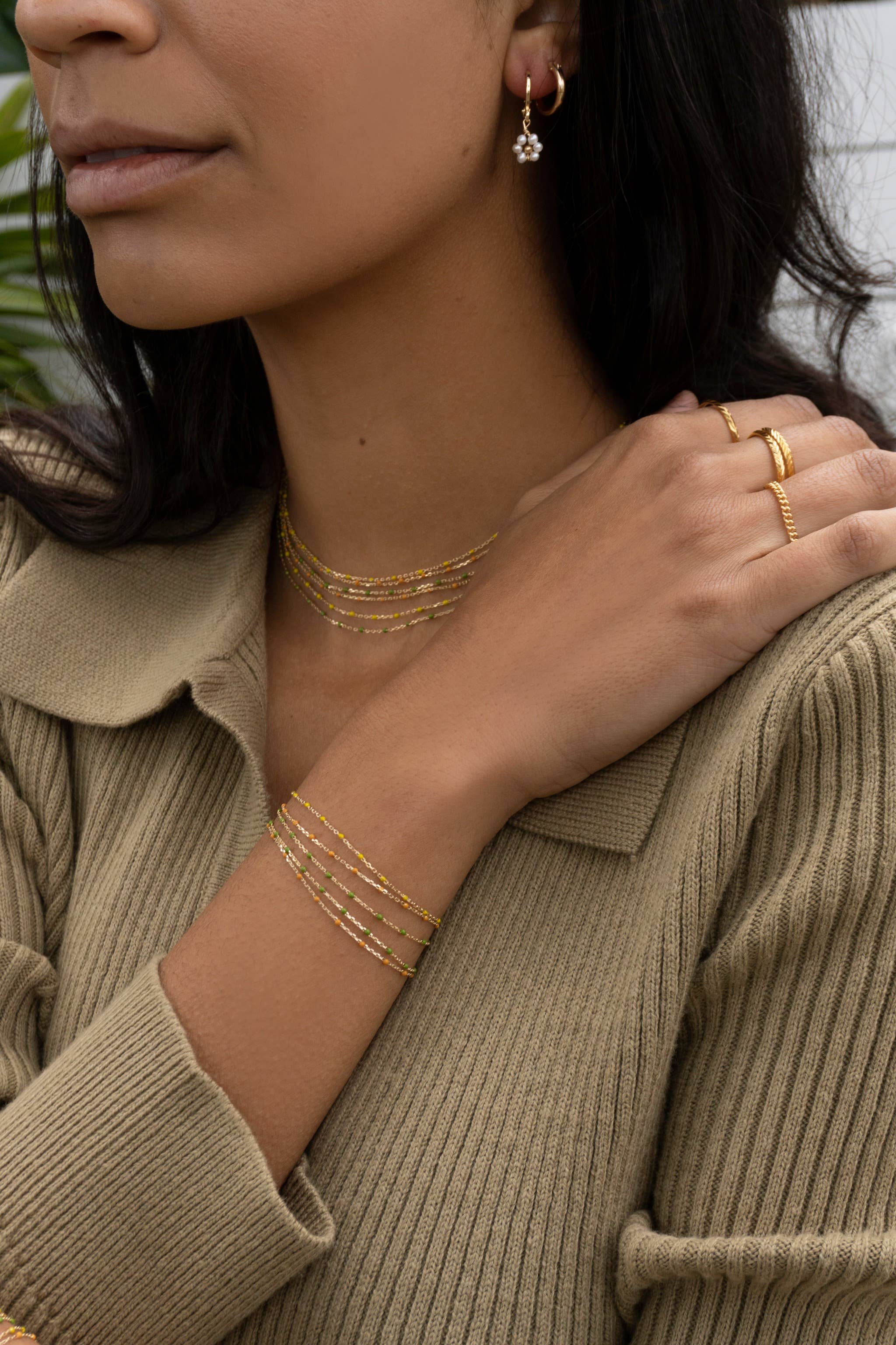 Enamel & Gold Bracelet: Blue - Image 3