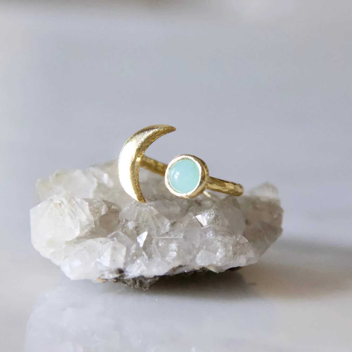 Amazonite Moon Ring - Image 2