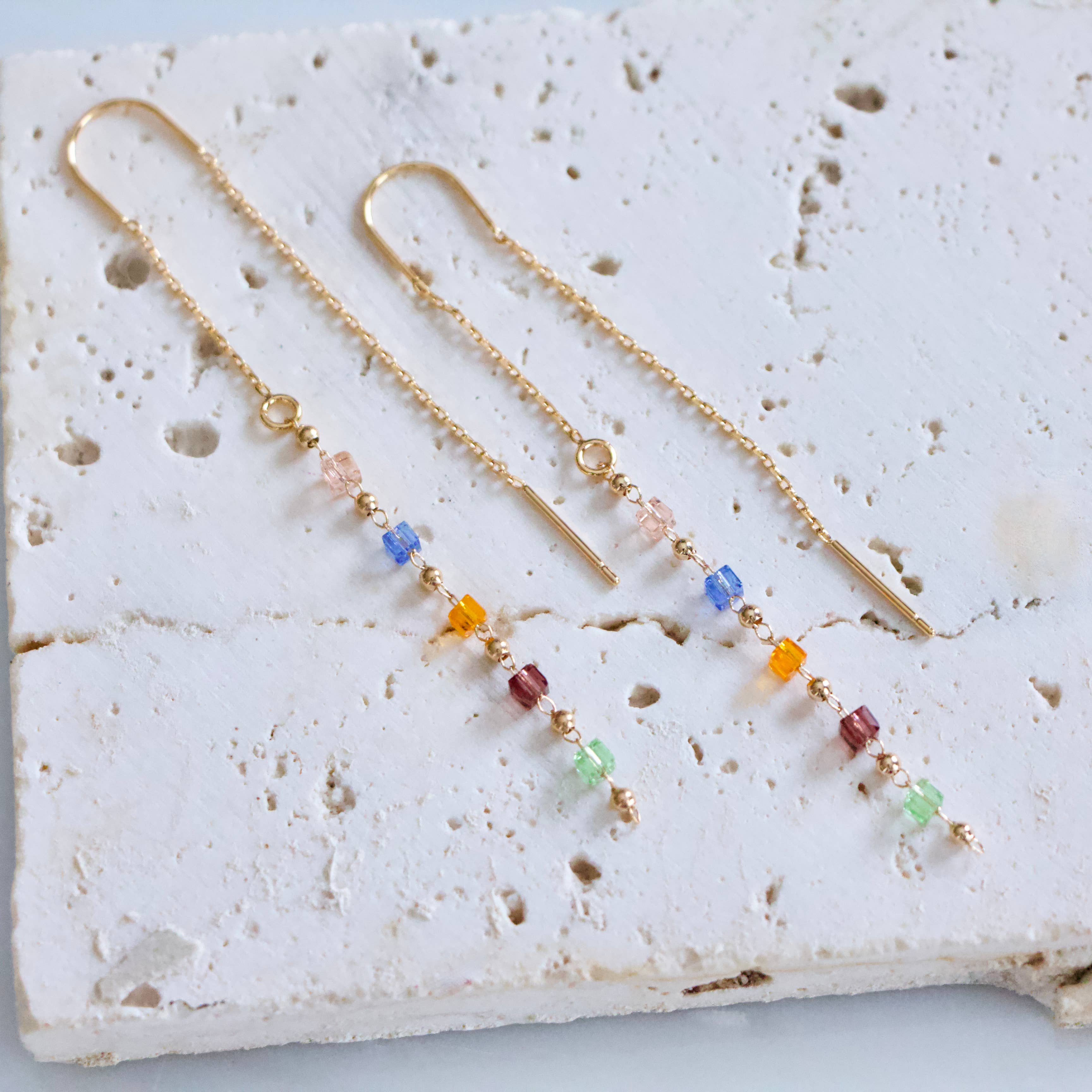 Colorful Threader Earrings - Image 3