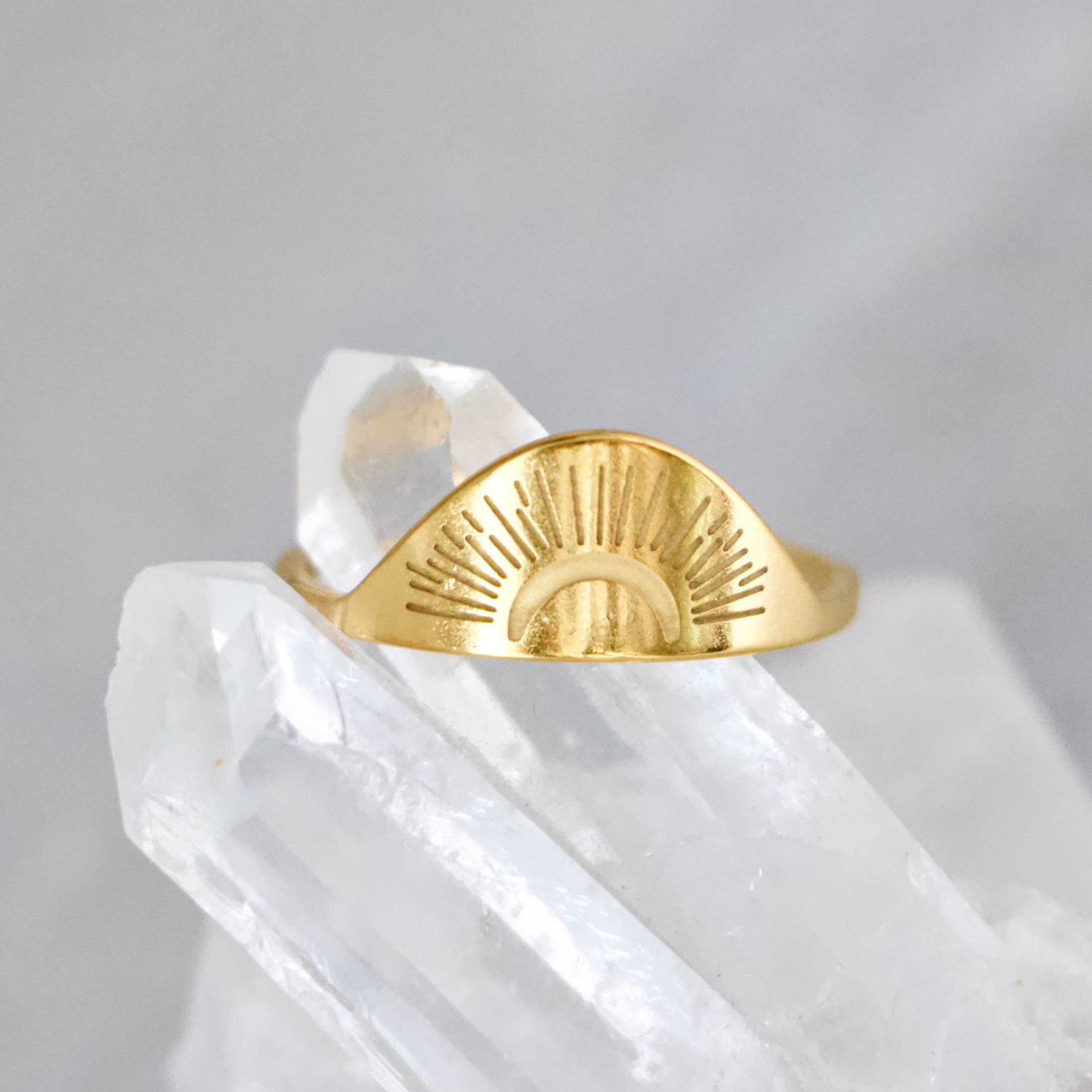 Engraved Moon Shine Ring - Image 2