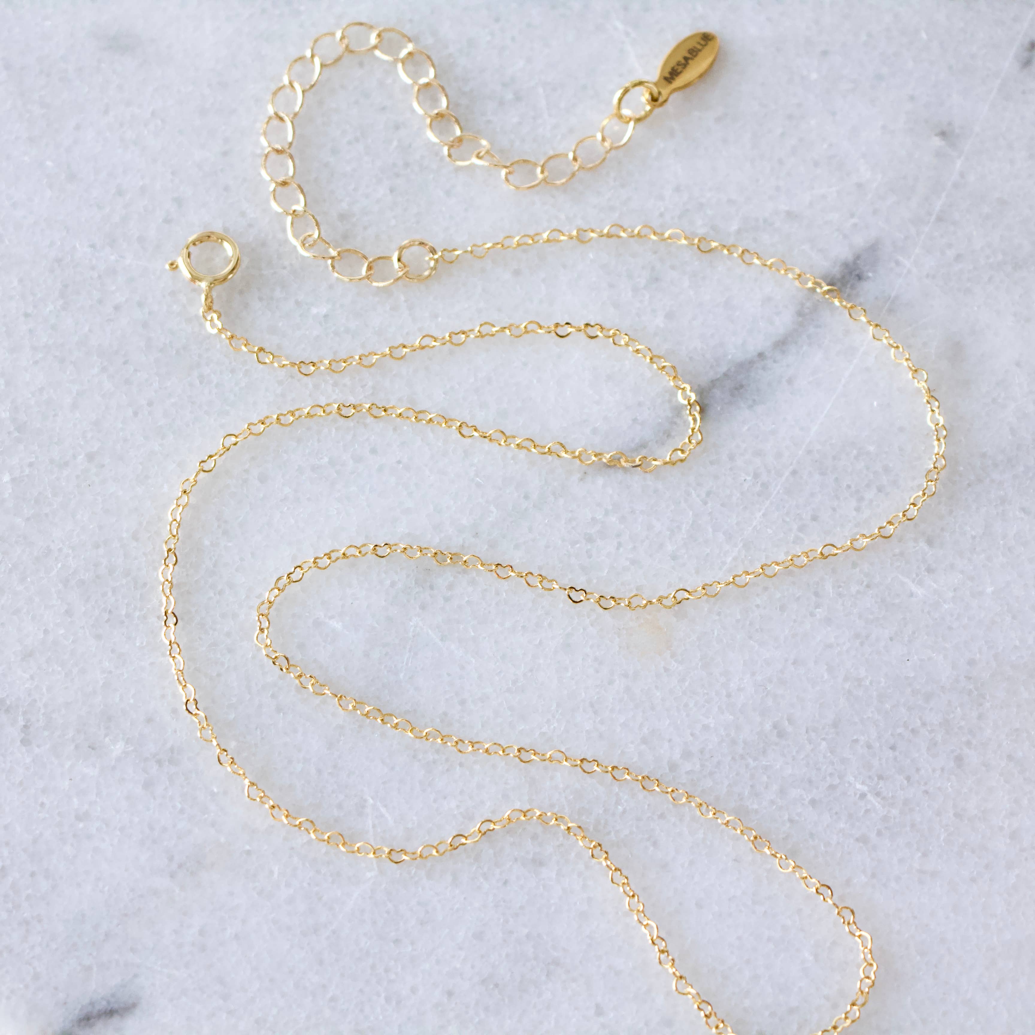 Mesa Blue - Heart Chain Necklace with Extender