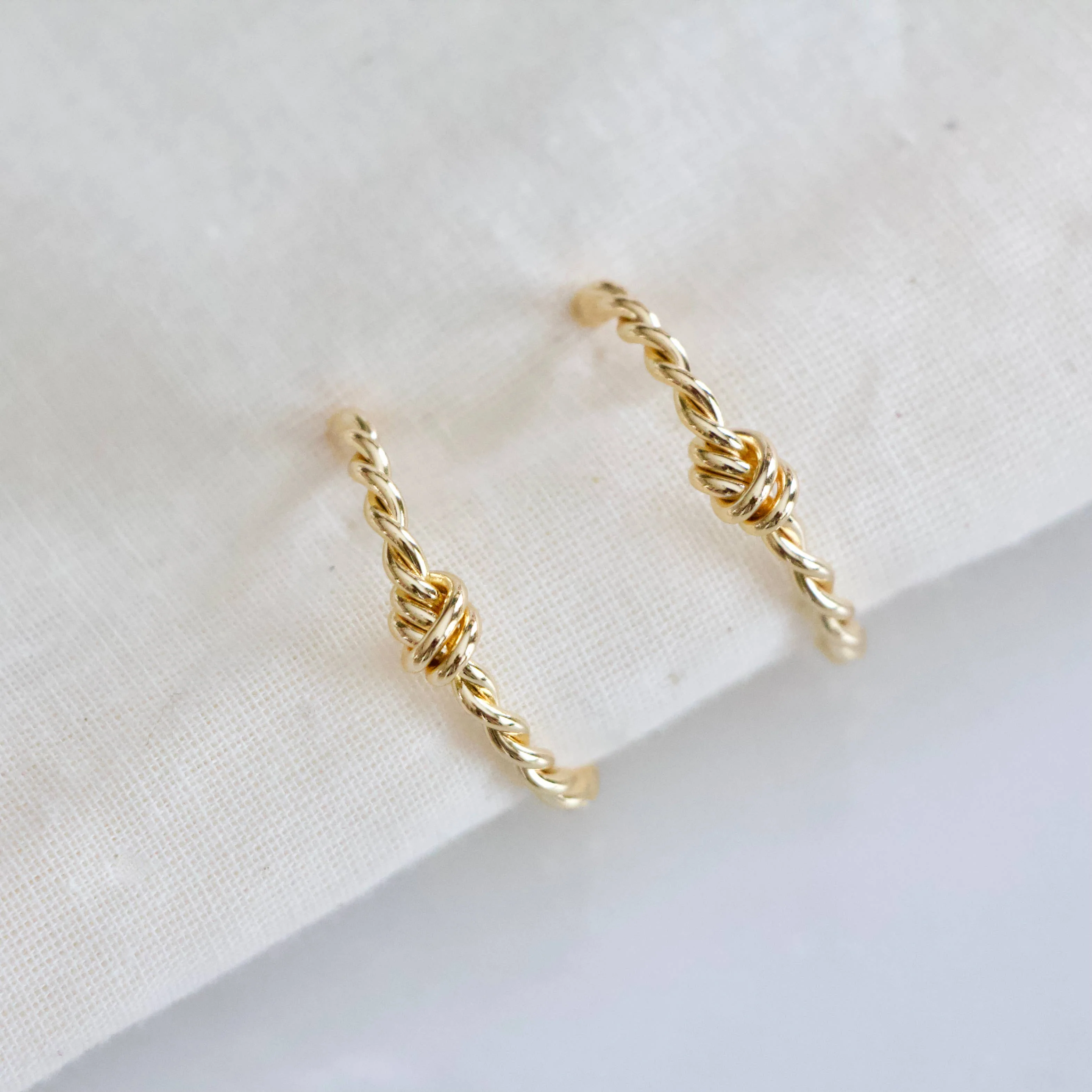Knot Hoop Earrings