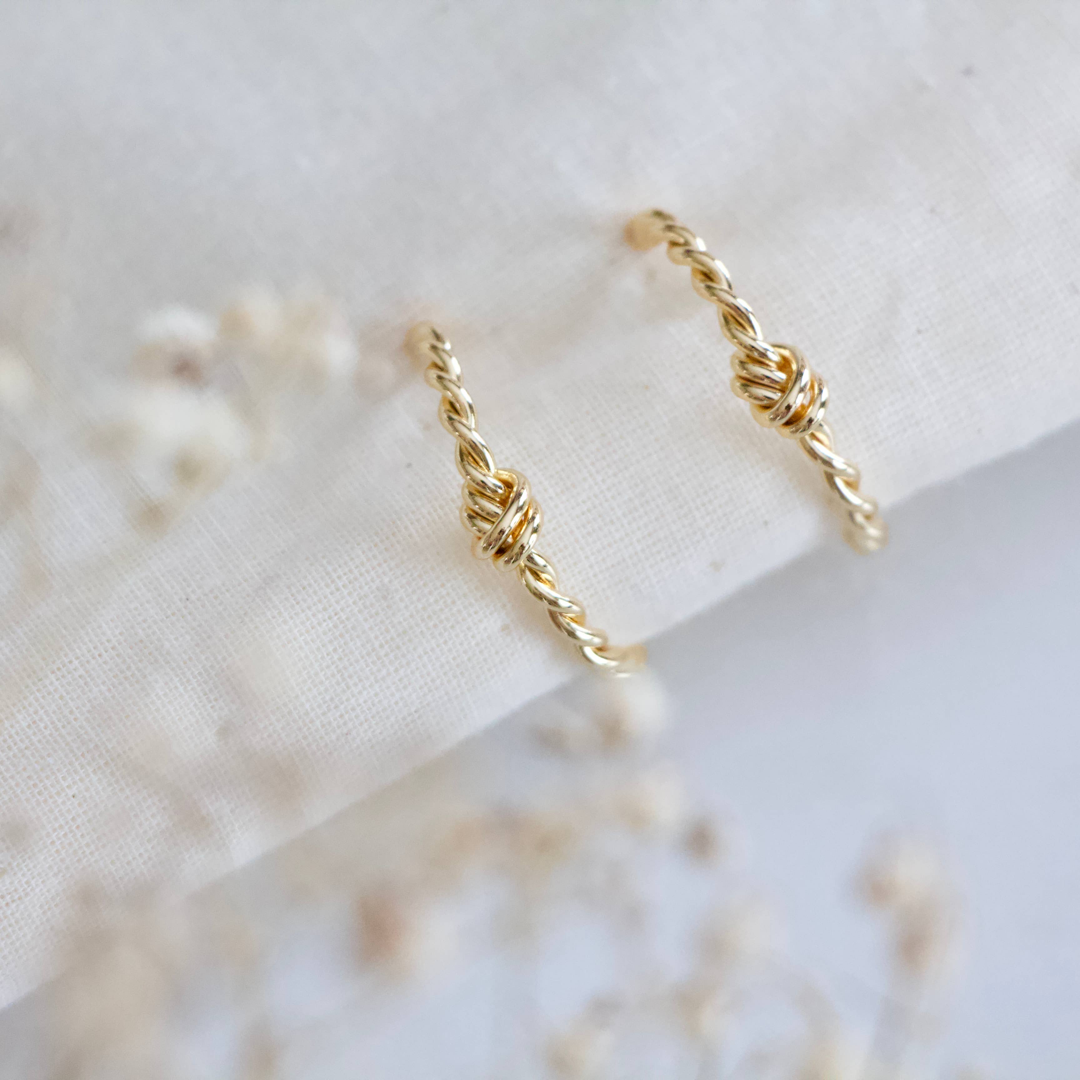 Knot Hoop Earrings - Image 2