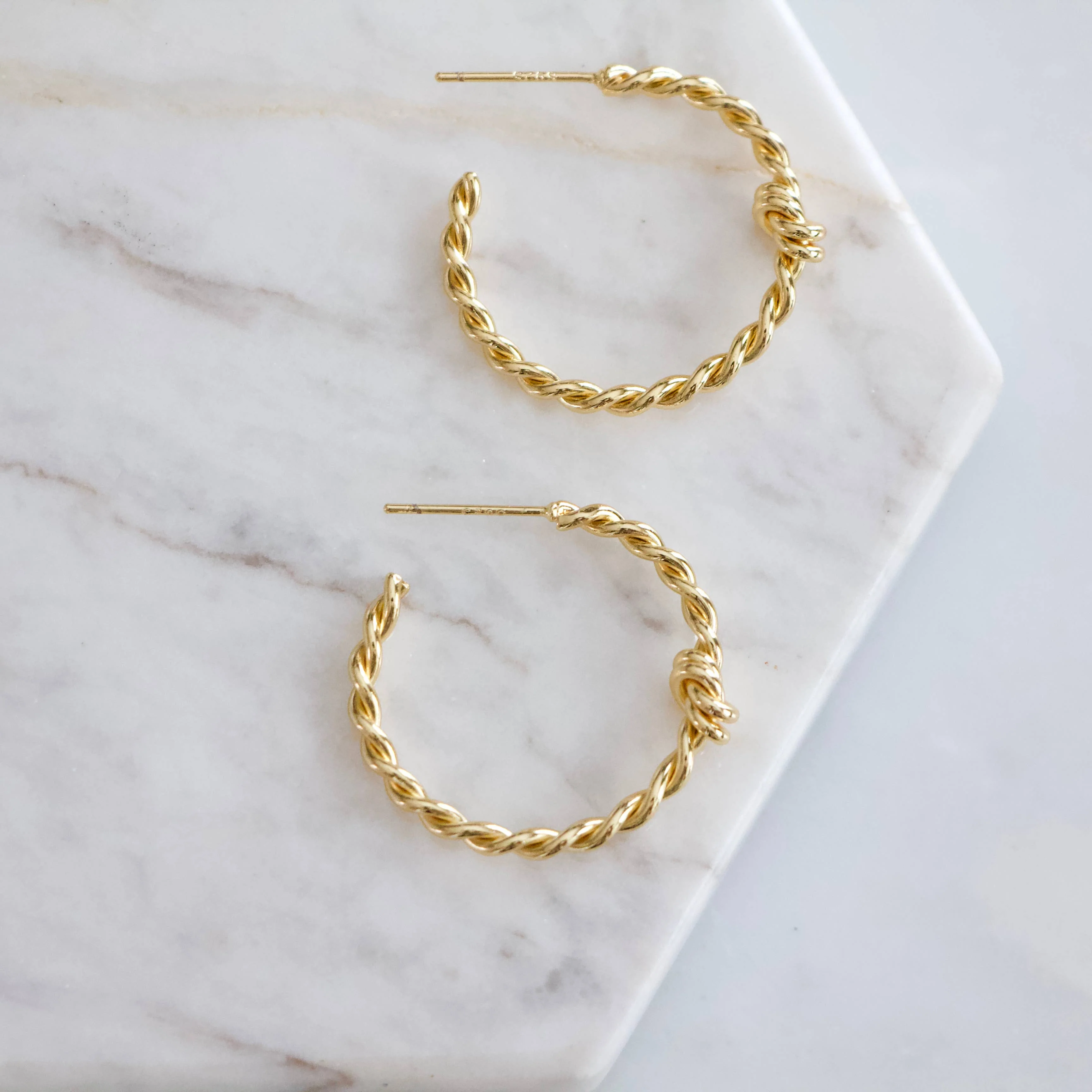 Knot Hoop Earrings - Image 3