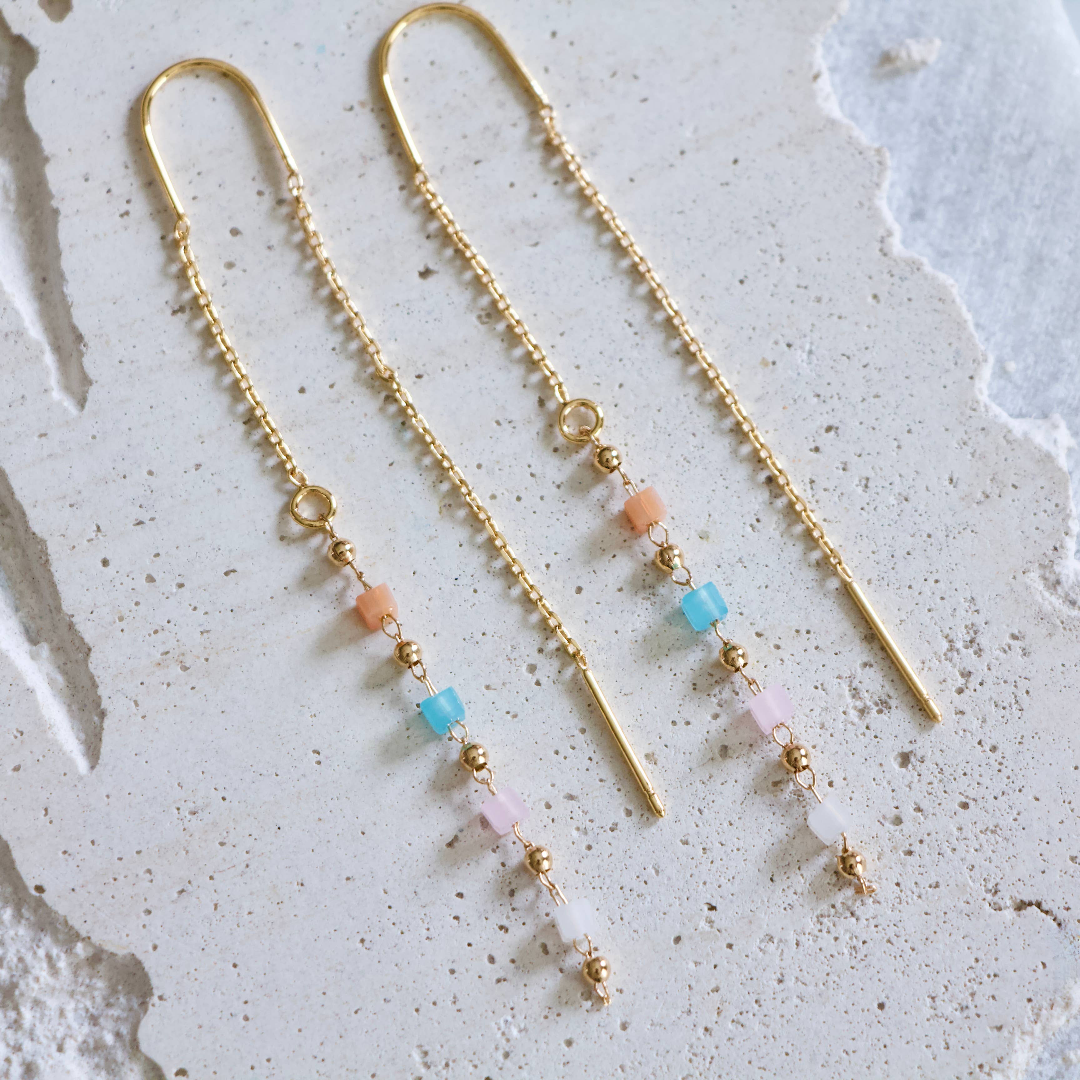 Pastel Threader Earrings - Image 3