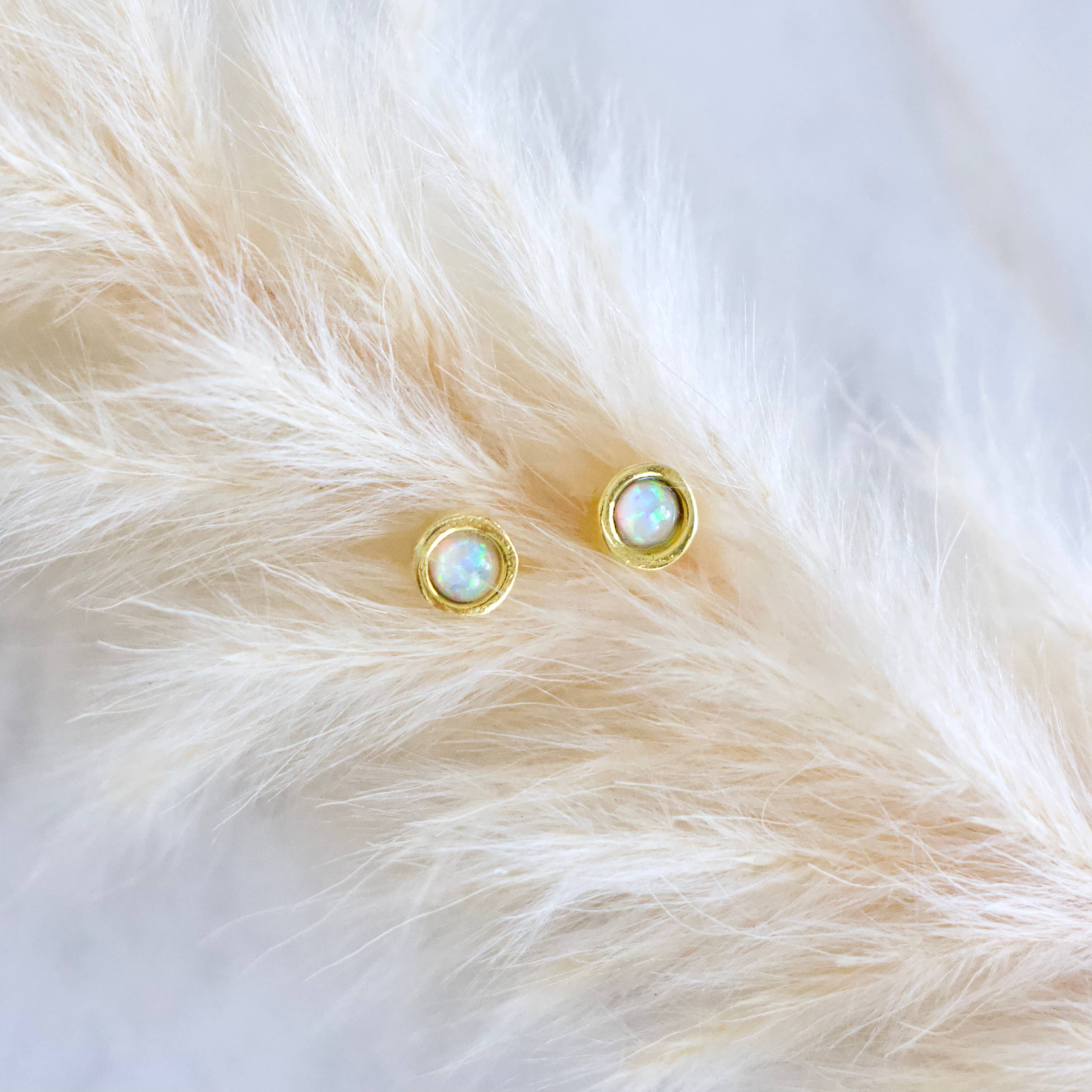 Tiny Opal Earrings - Image 2