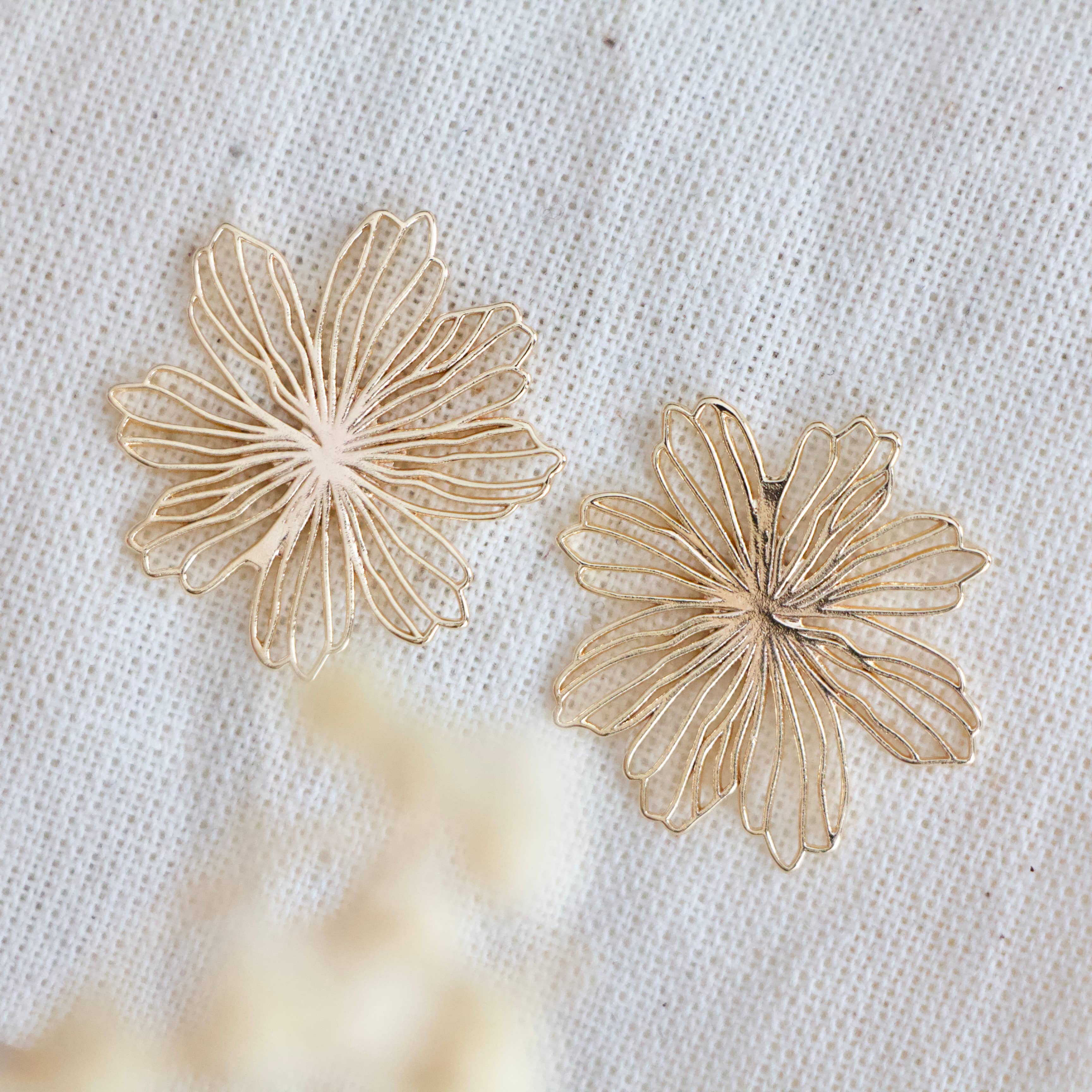 Tropical Flower Statement Earrings   - Image 2