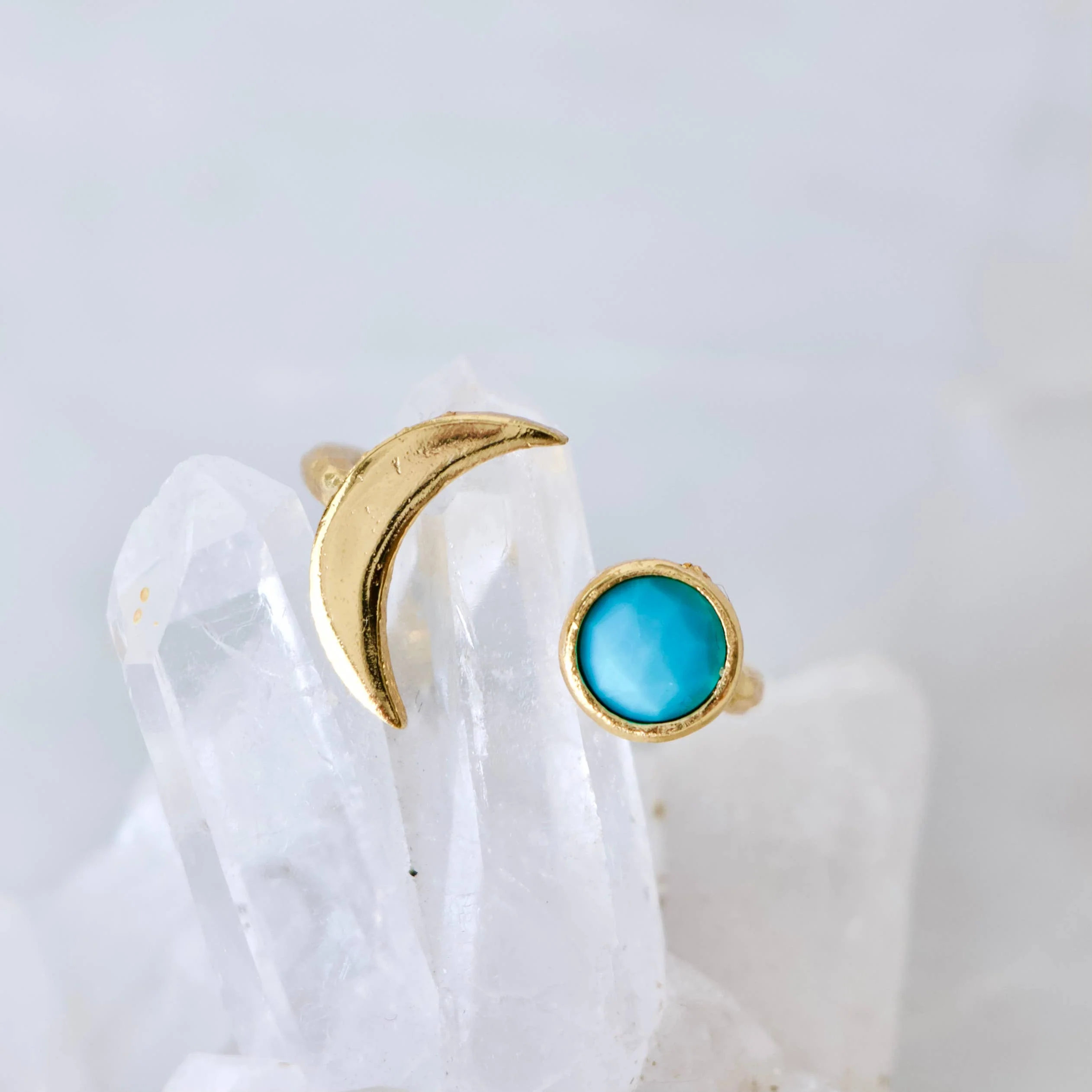 Mesa Blue - Turquoise Crescent Ring - Image 2