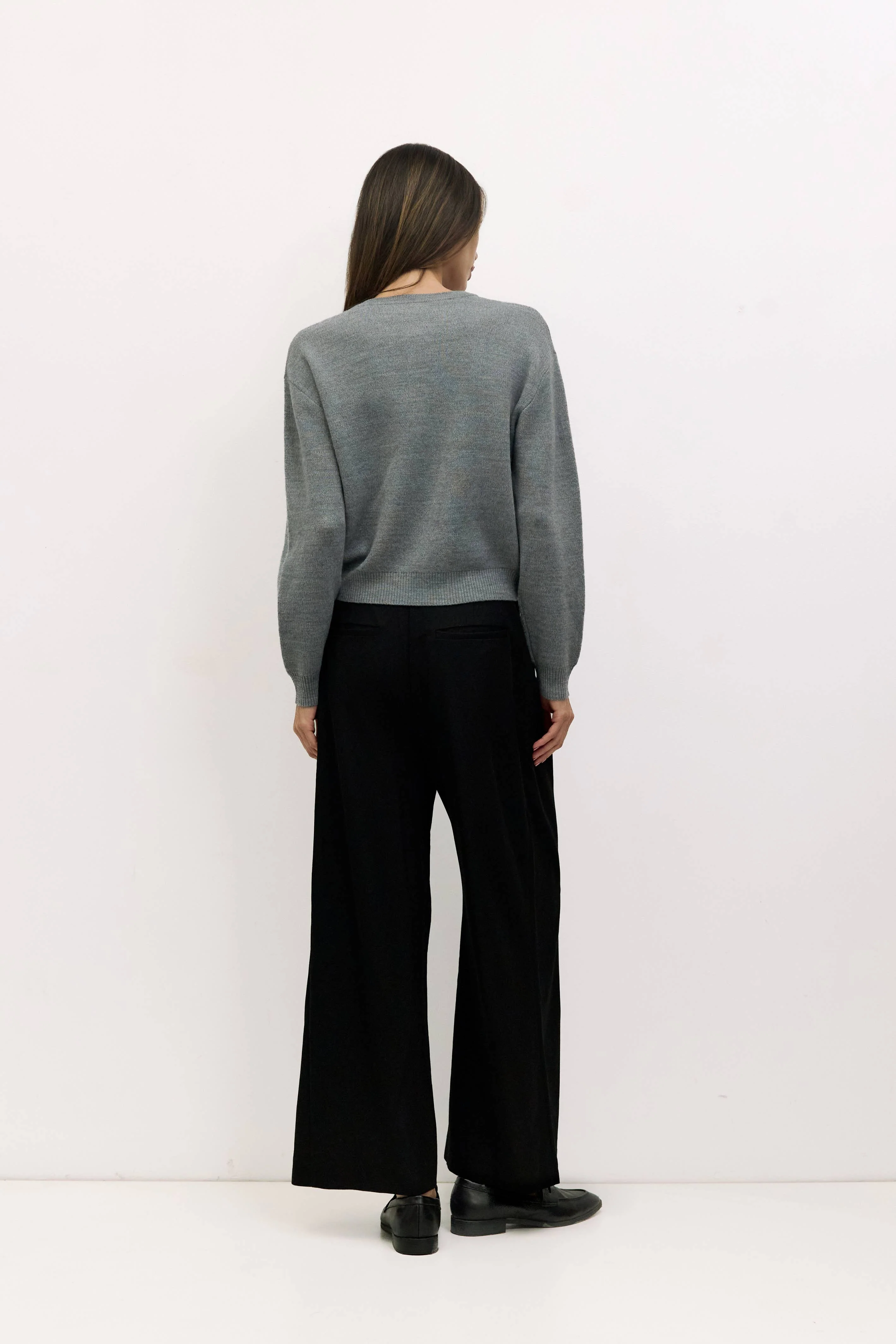 The Malin Cropped Button-Down Cardigan - Image 8