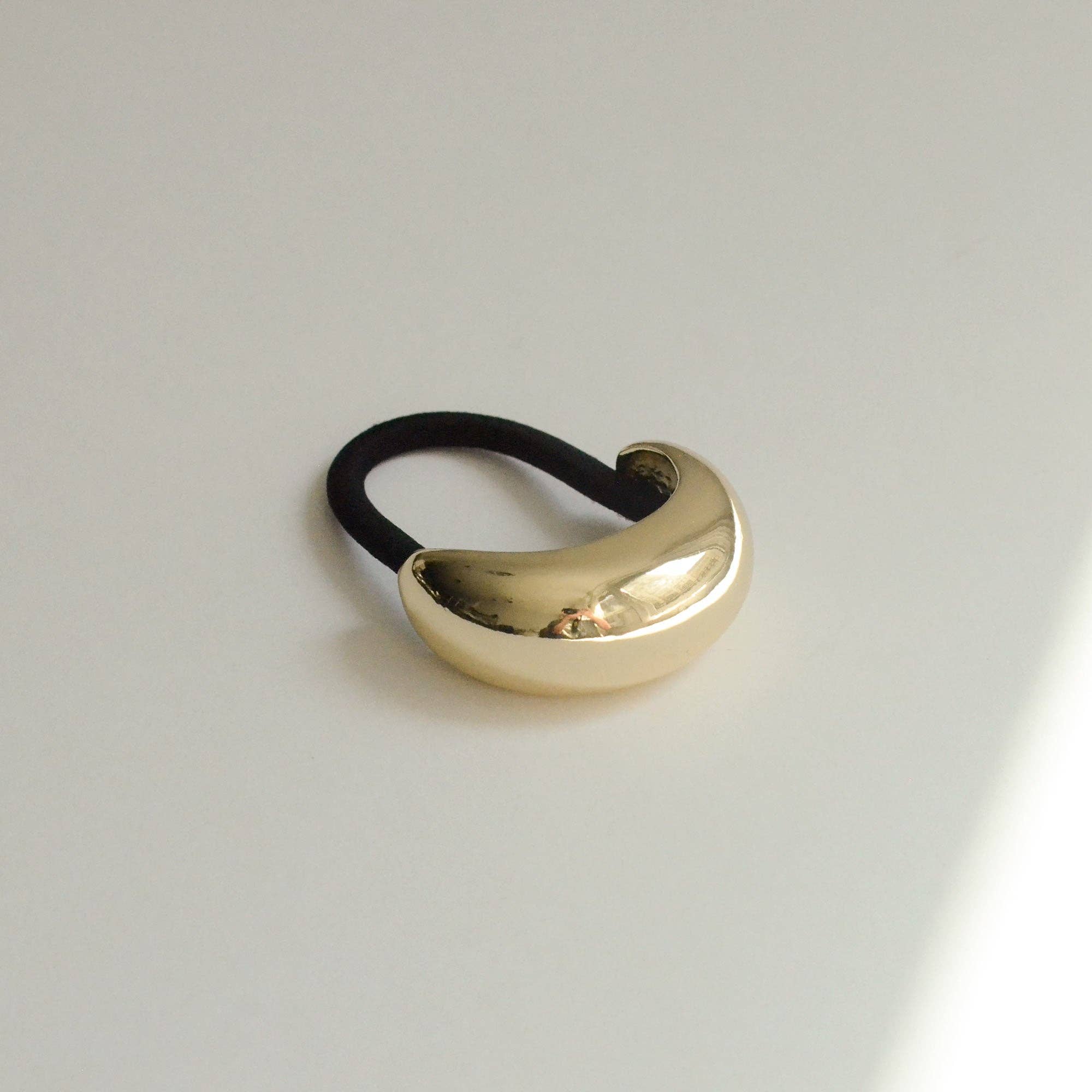nar'sha - Narrow Crescent Metal Cuff Hair Tie | Gold - Image 3