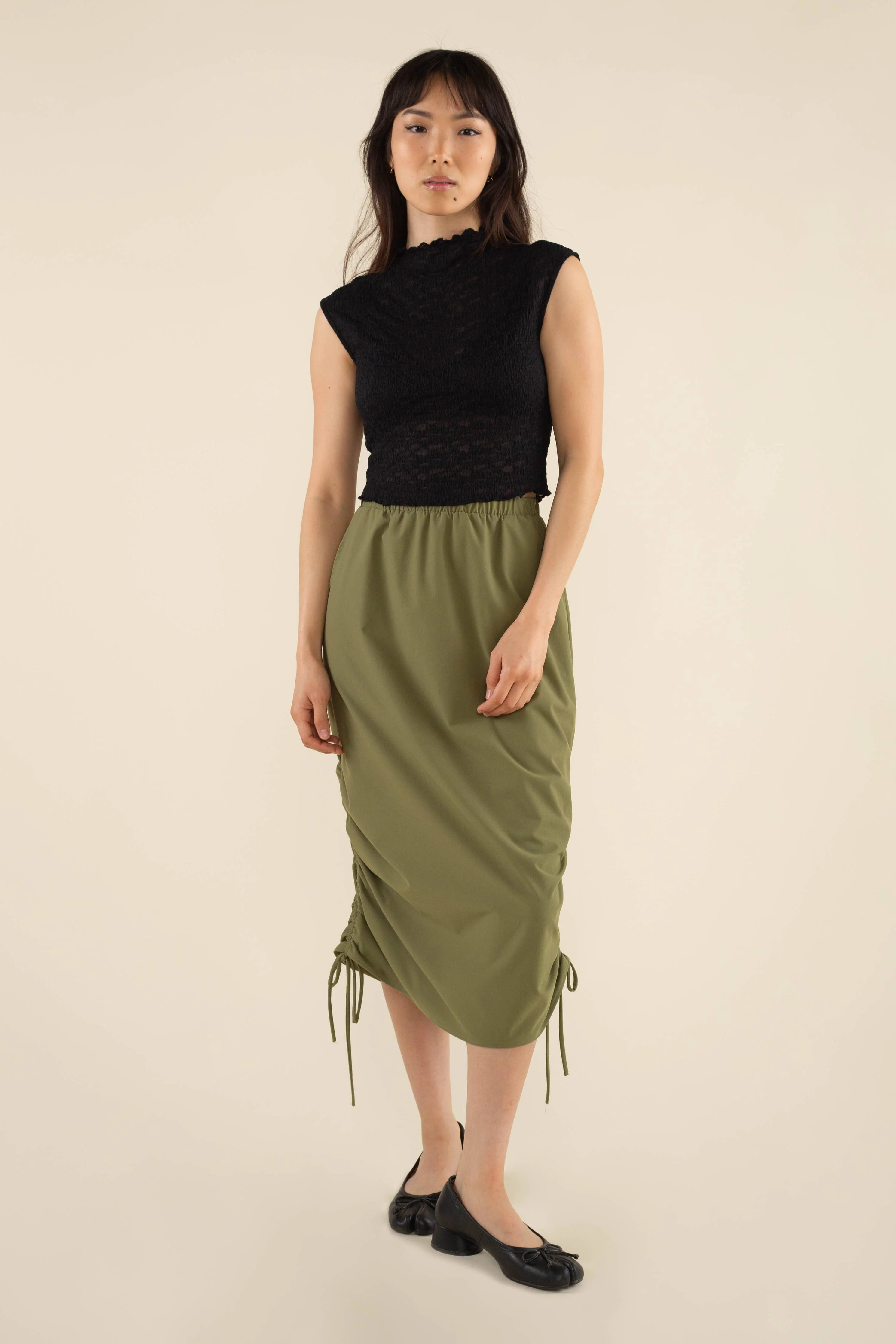 Black Floral Jacquard Mesh Tank - Image 2