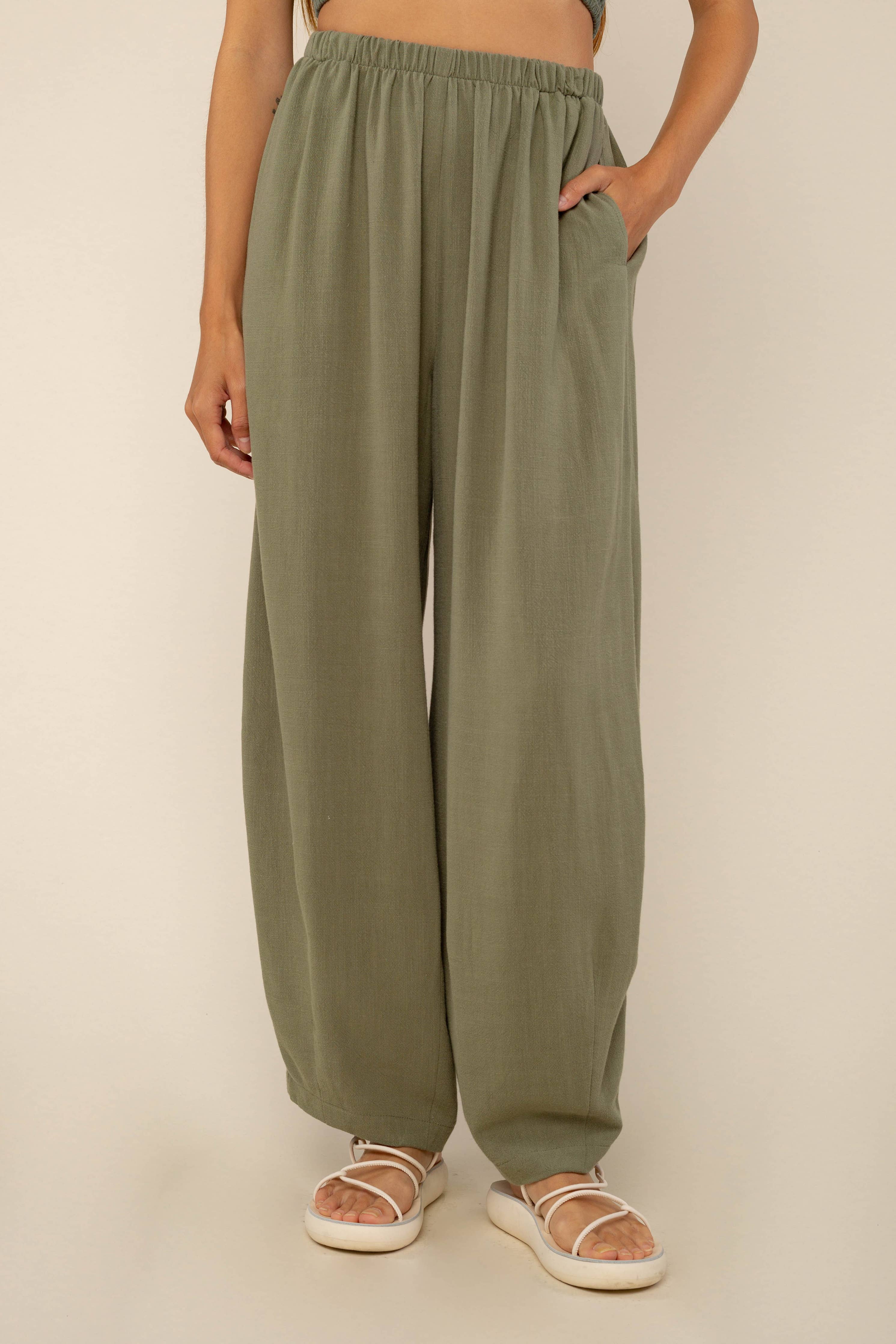 NLT - Linen Lantern Pant | Mid Rise Barrel Pant - Image 3