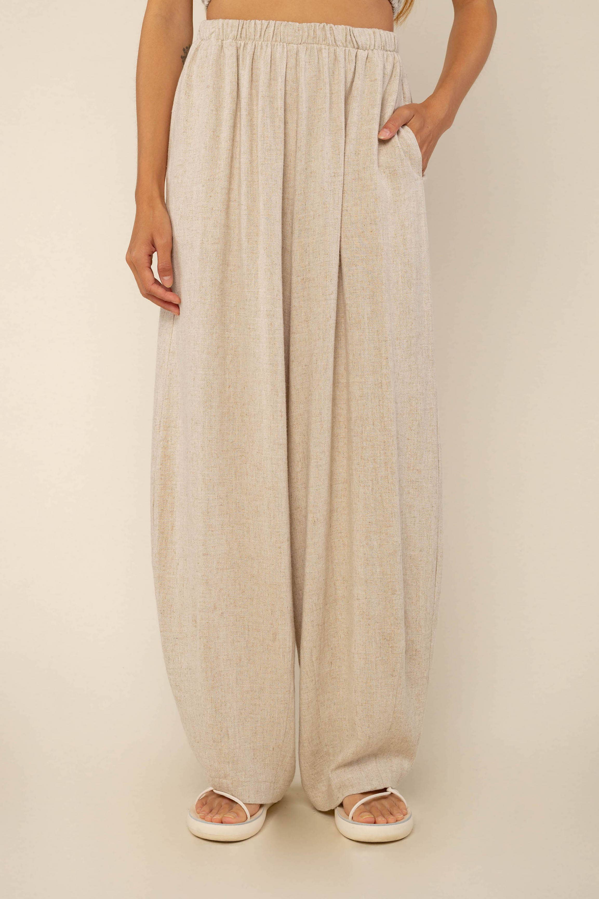 NLT - Linen Lantern Pant | Mid Rise Barrel Pant - Image 5