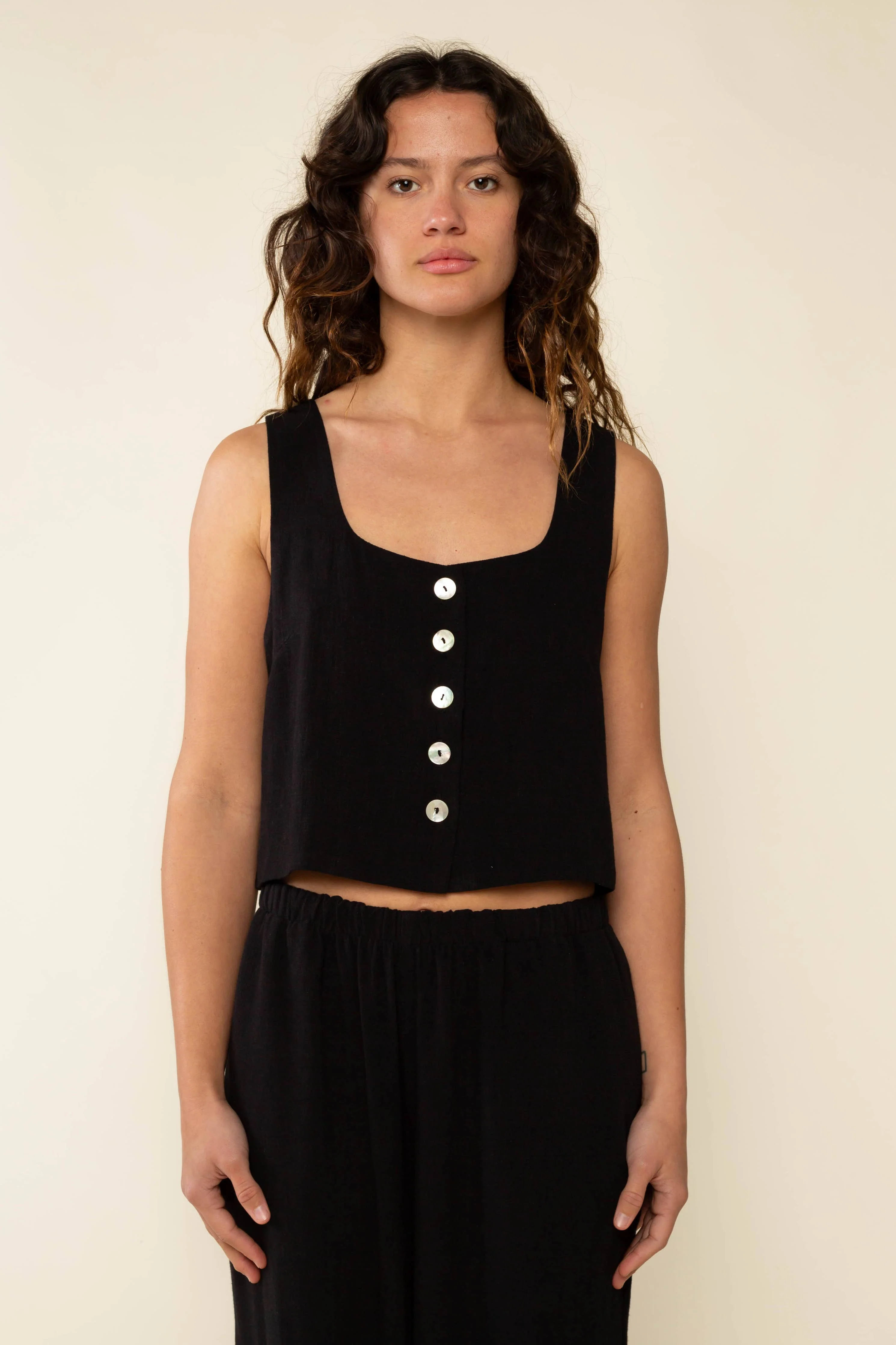 NLT - Square Neck Linen Vest - Image 5