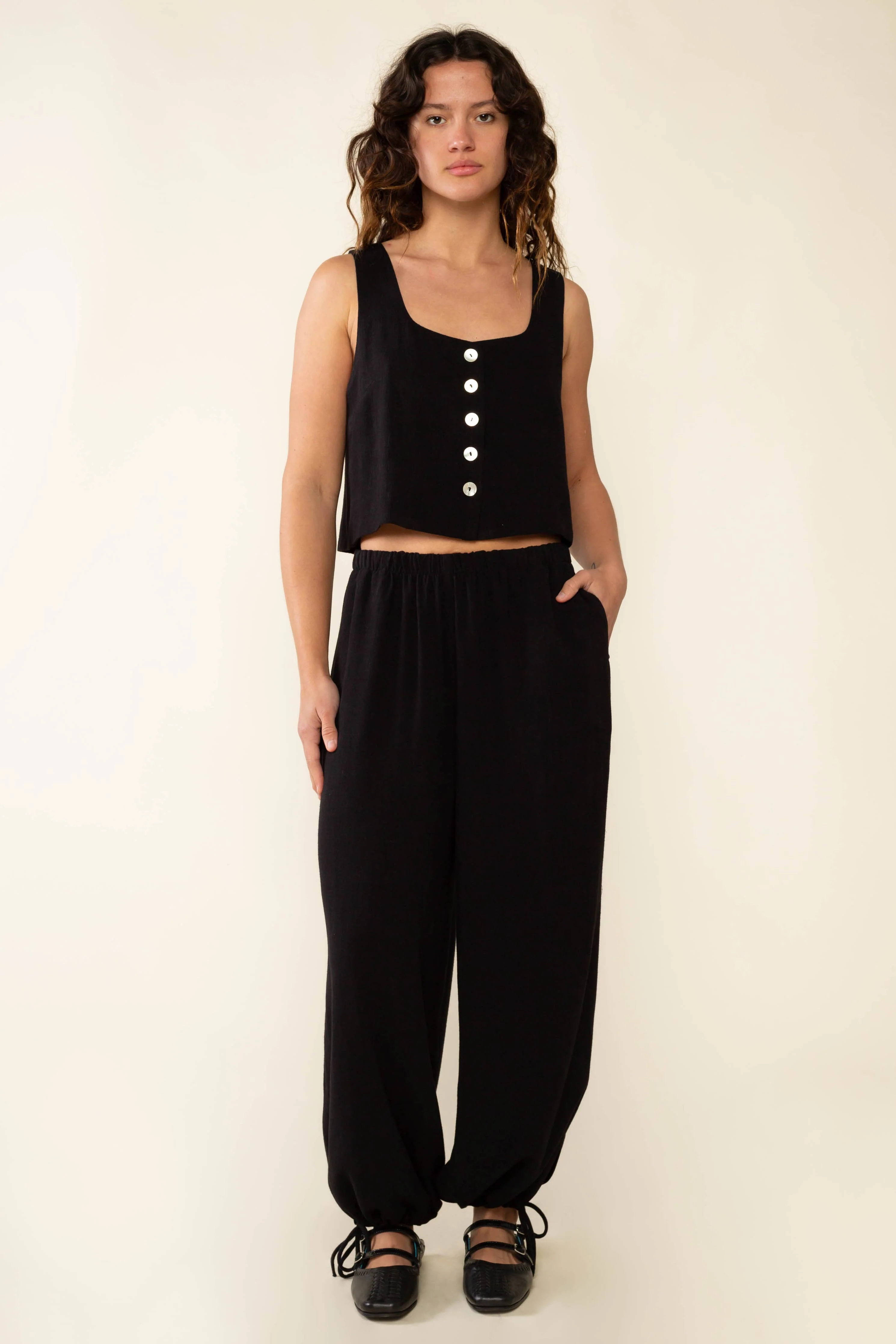 NLT - Square Neck Linen Vest - Image 6