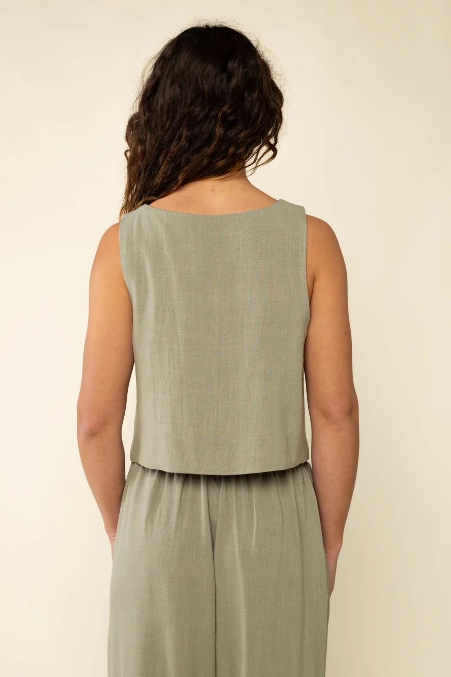 NLT - Square Neck Linen Vest - Image 9