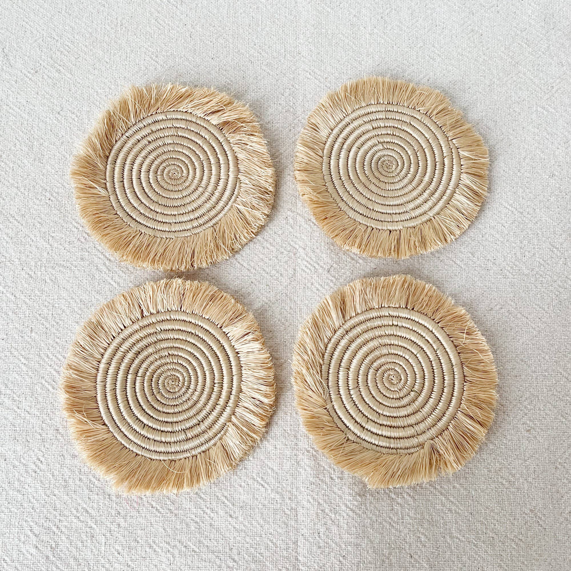 Oats Fringe Coasters Set - Image 2