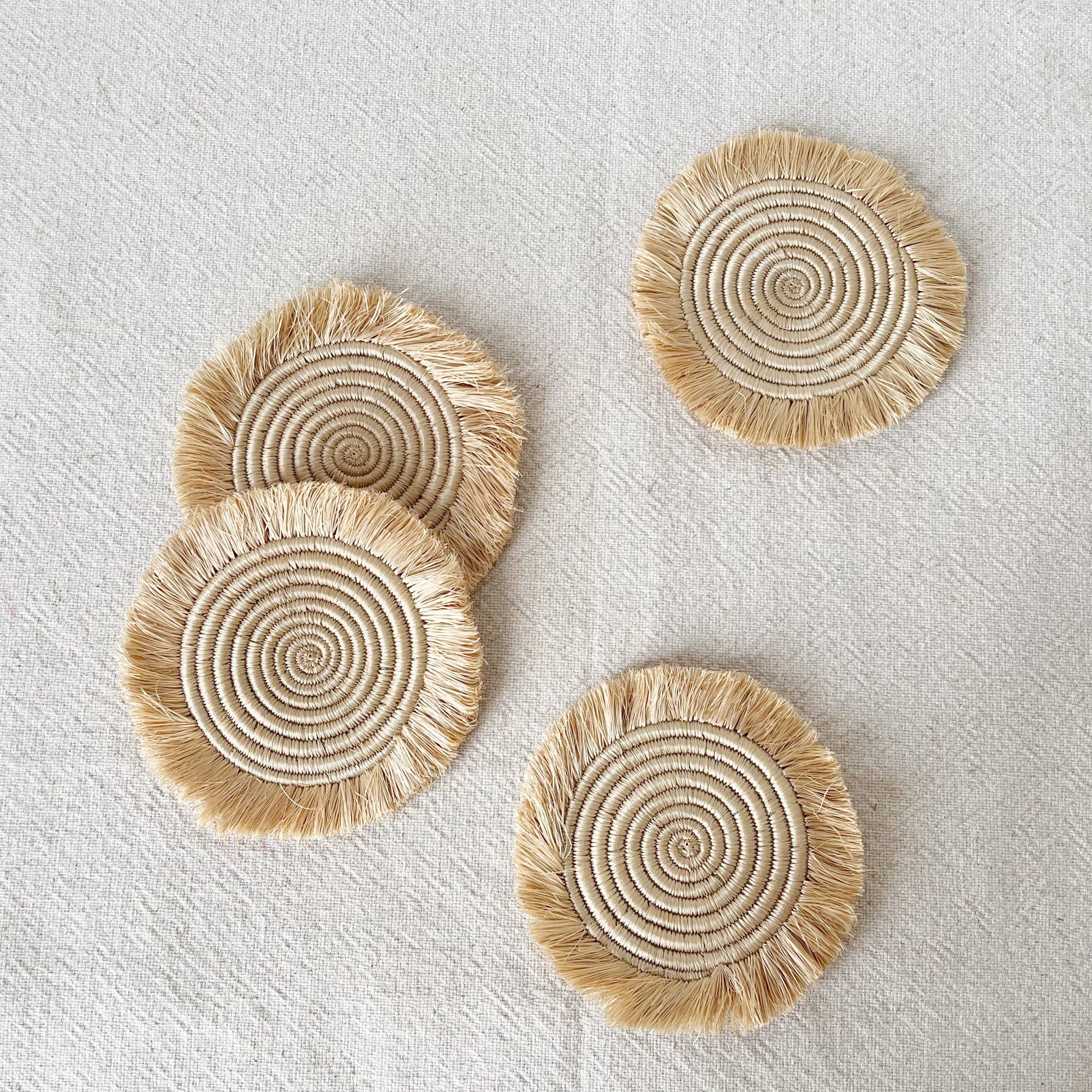 Oats Fringe Coasters Set - Image 4