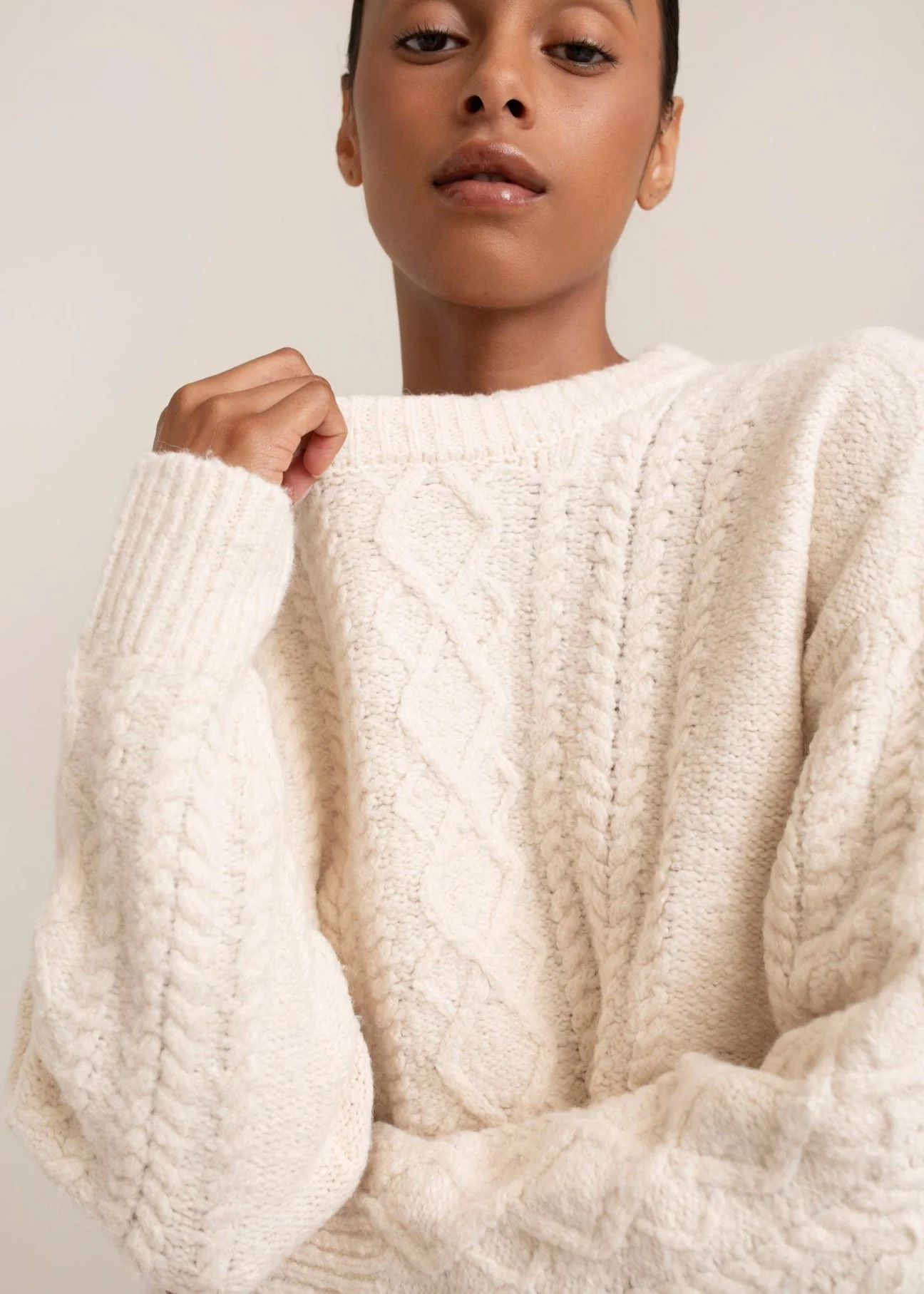 Paper Label Rayna Cable Sweater - Image 5