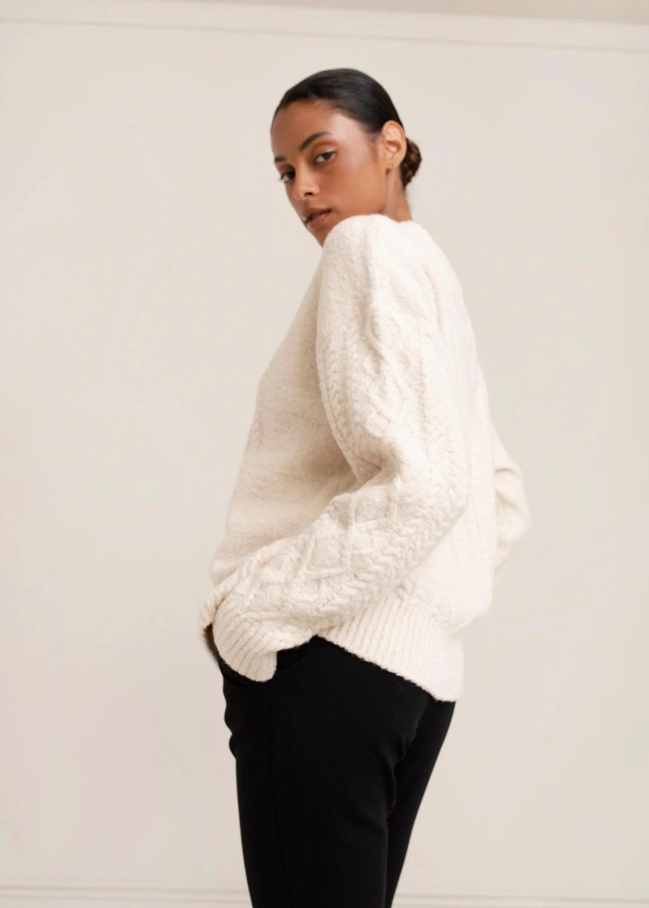Paper Label Rayna Cable Sweater - Image 7