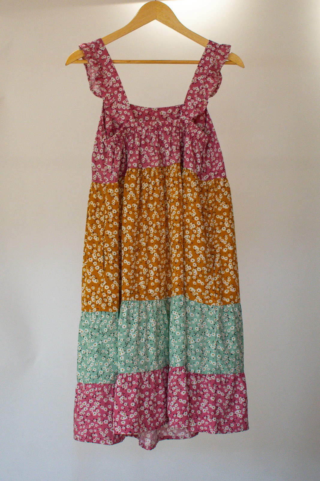 Posey Ruffled Sleeved Tiered Mini Floral Boho Dress - Image 2