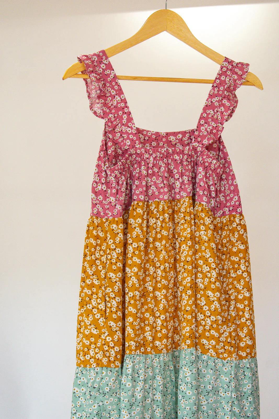 Posey Ruffled Sleeved Tiered Mini Floral Boho Dress - Image 3