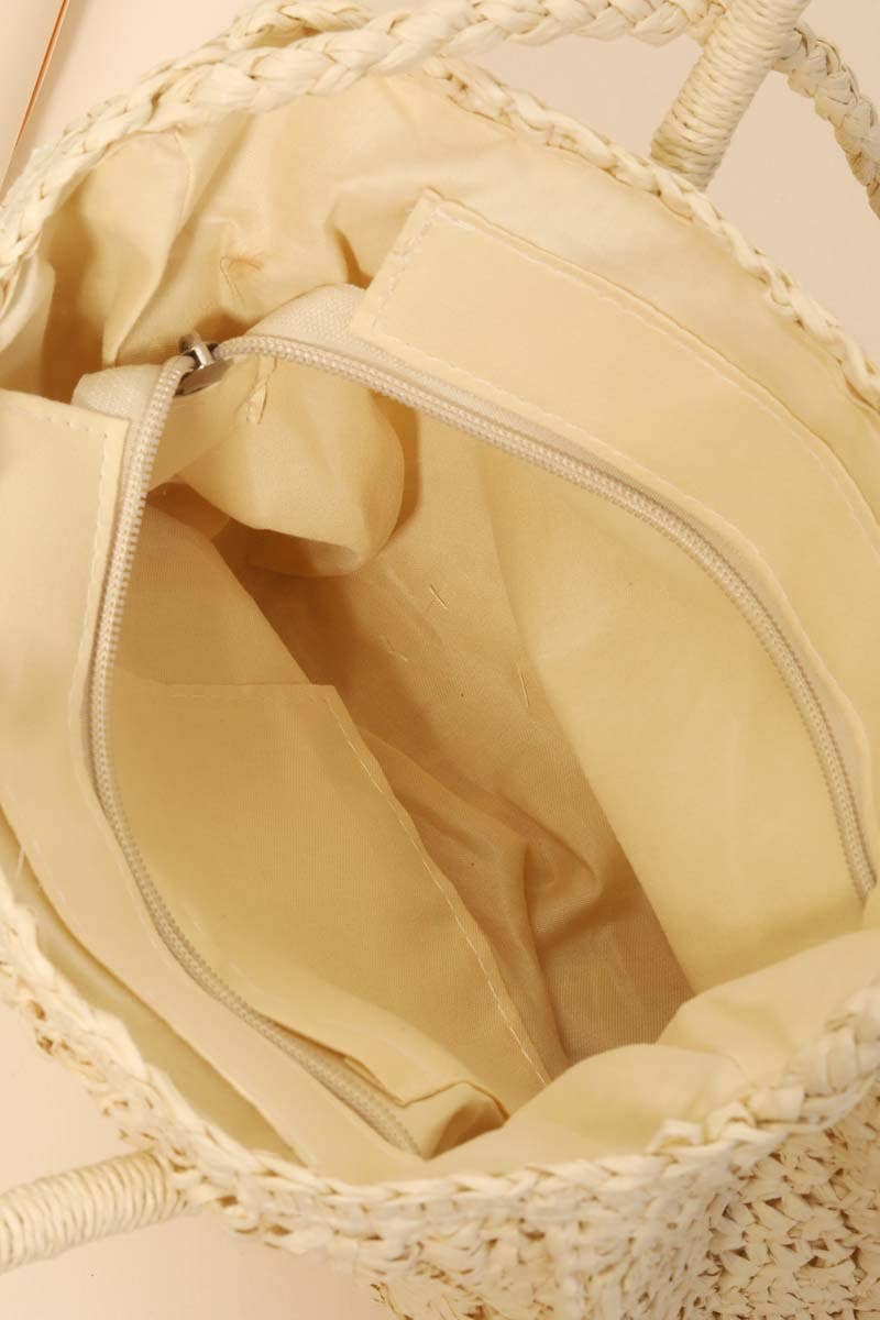 Raffia Braided Square Handbag - Image 2