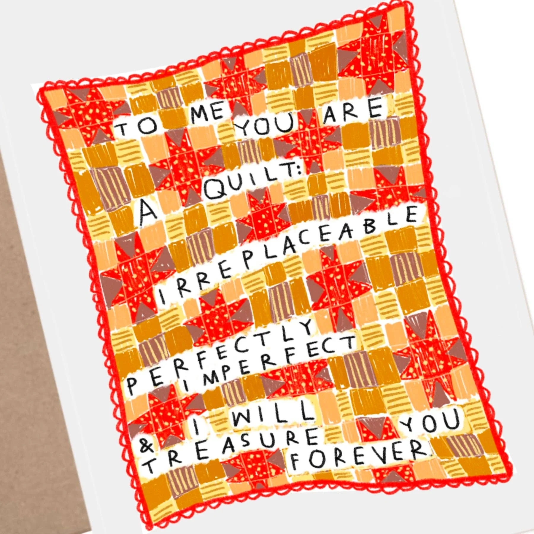 RANI BAN CO - I WILL TREASURE YOU FOREVER QUILT Greeting Card - Image 4