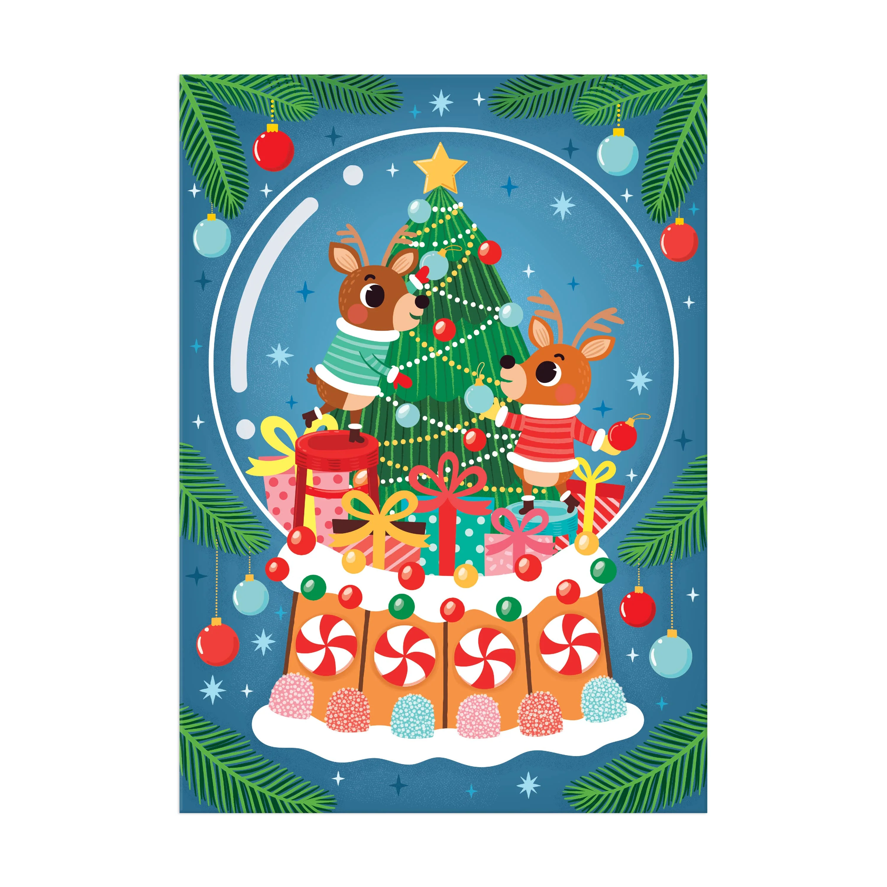 Reindeer Snow Globe 48 Piece Mini Puzzle Ornament - Image 4