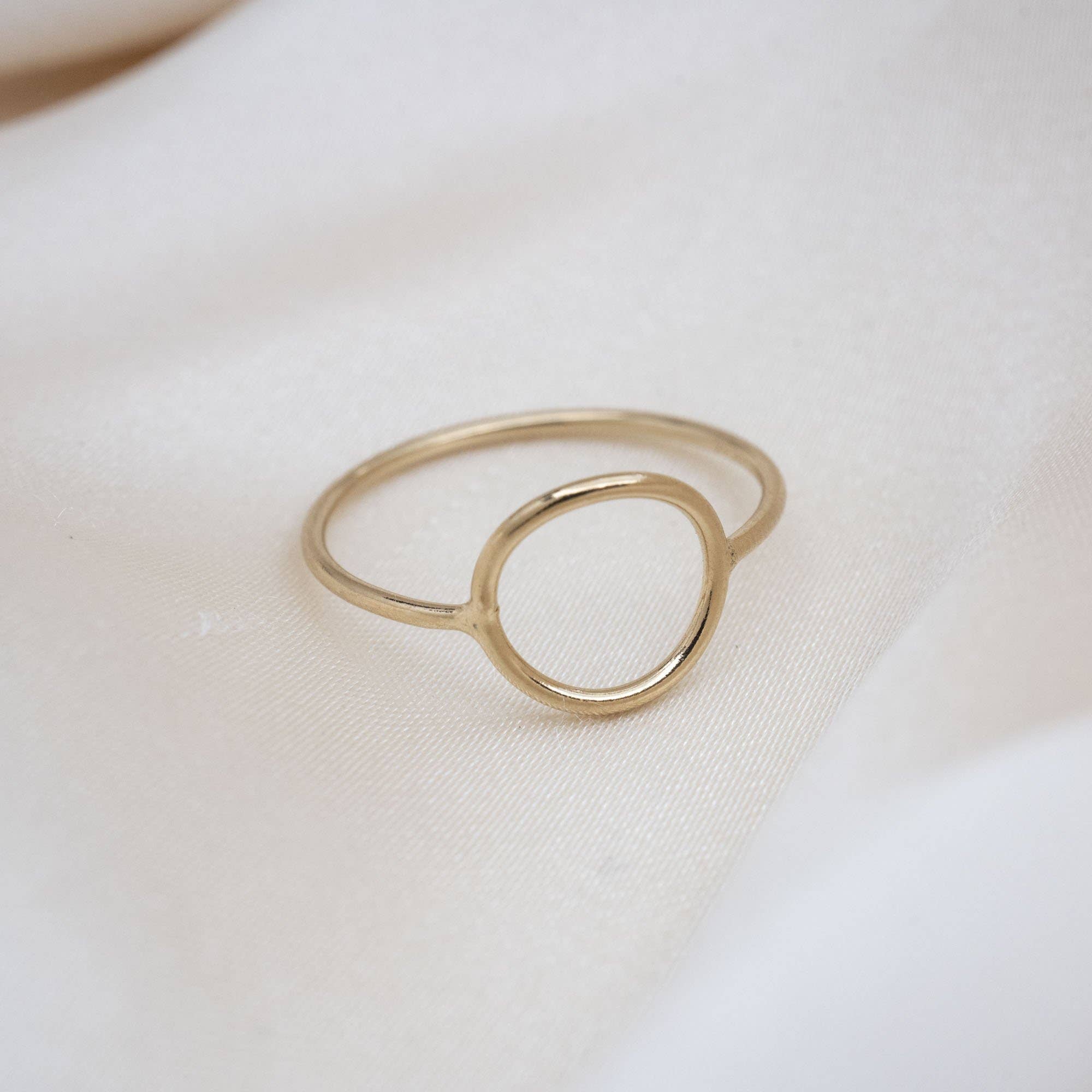 Rose Gypsy - Gold Full Moon Ring - Image 3