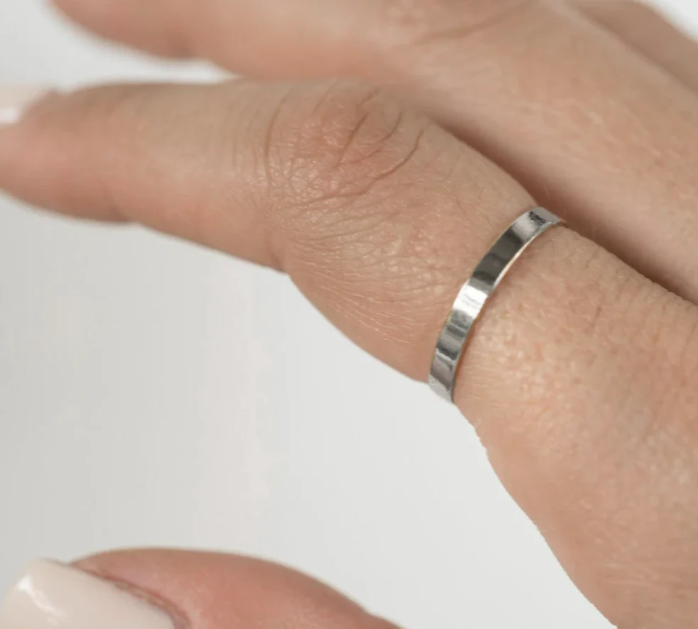 Rose Gypsy - Silver Flat Ring - Image 2
