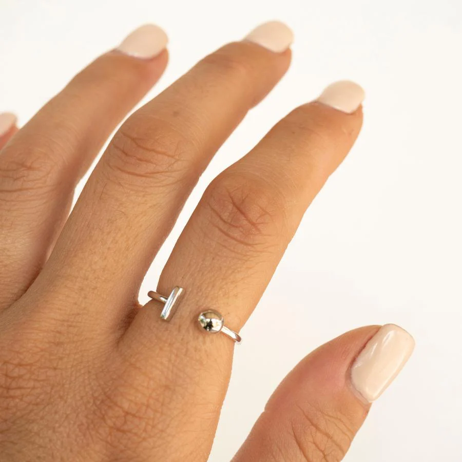 Rose Gypsy - Sterling Silver Ball and Bar Ring - Image 3