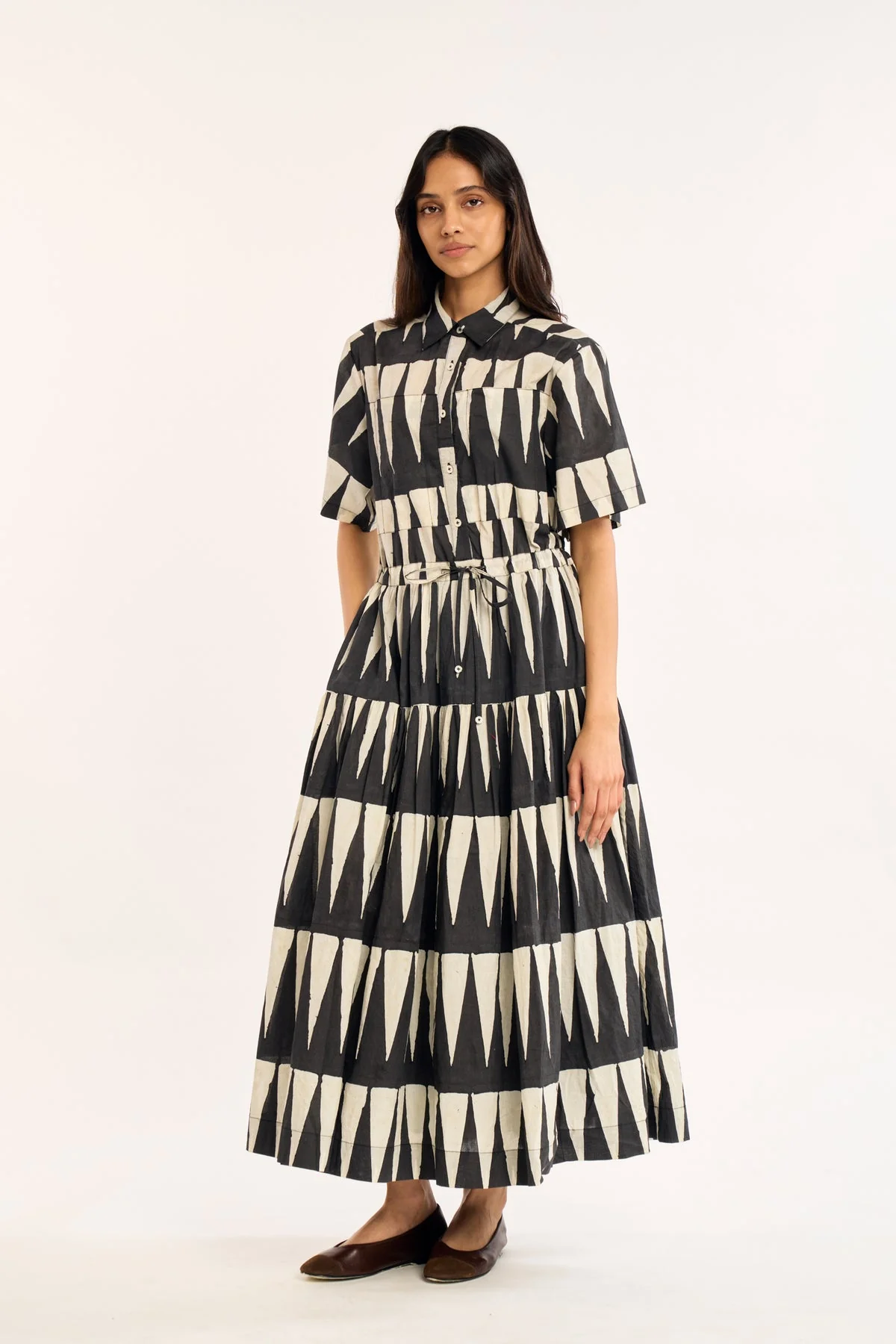 Rujuta Sheth Orca Dress - Delta Block Print - Image 6