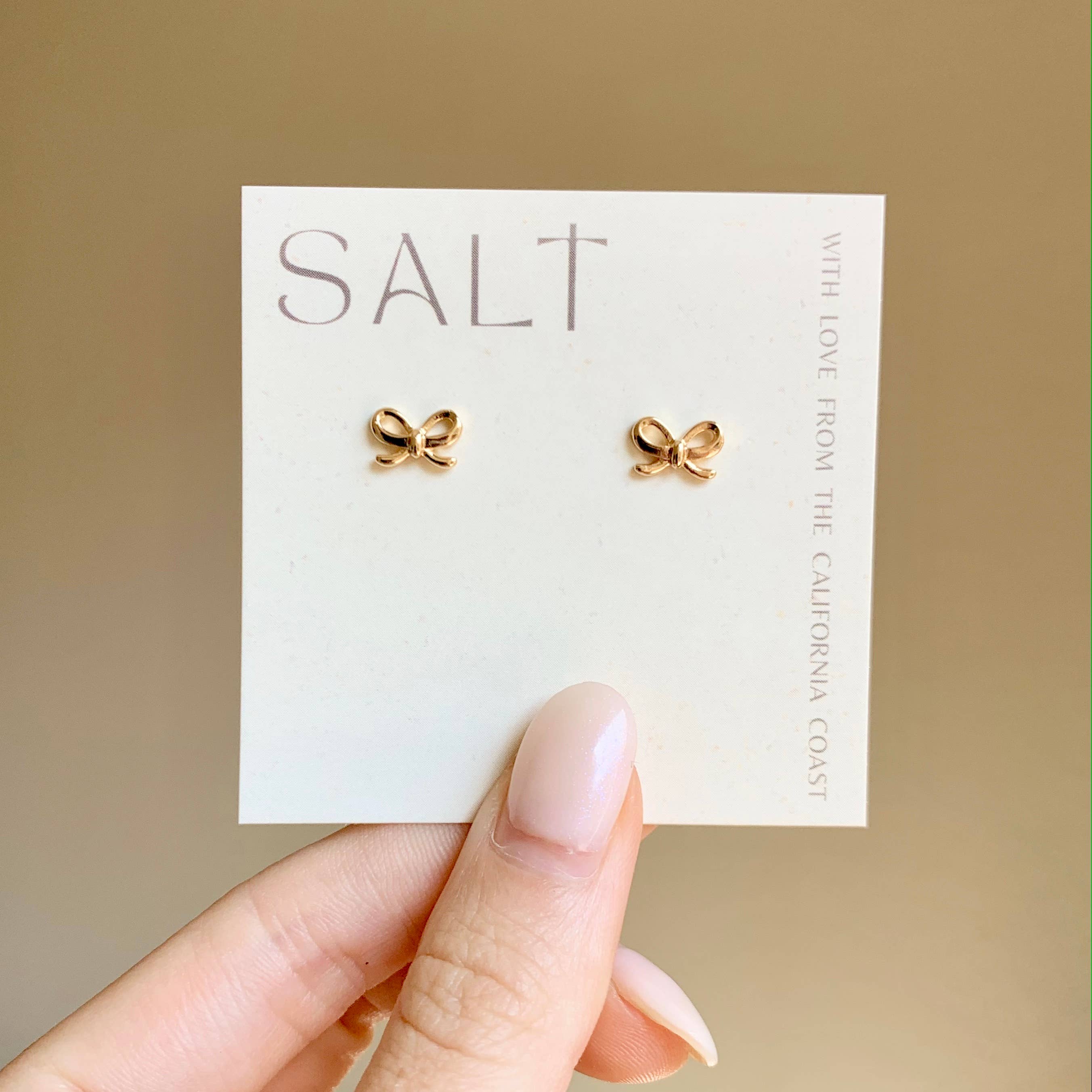 SALT - BOW STUDS | 18k gold - Image 2