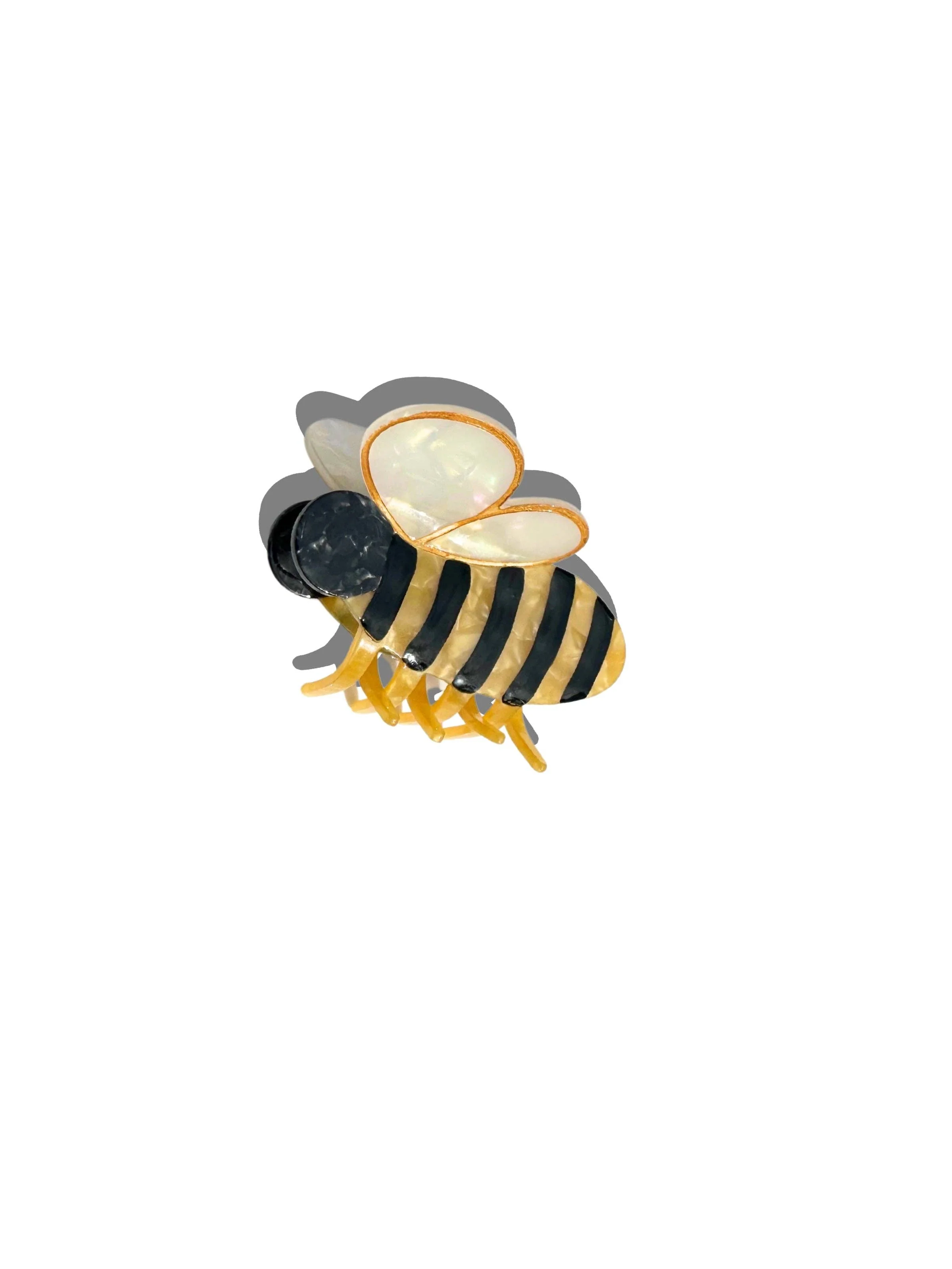Solar Eclipse - Hand-painted Bee Claw Hair Clip