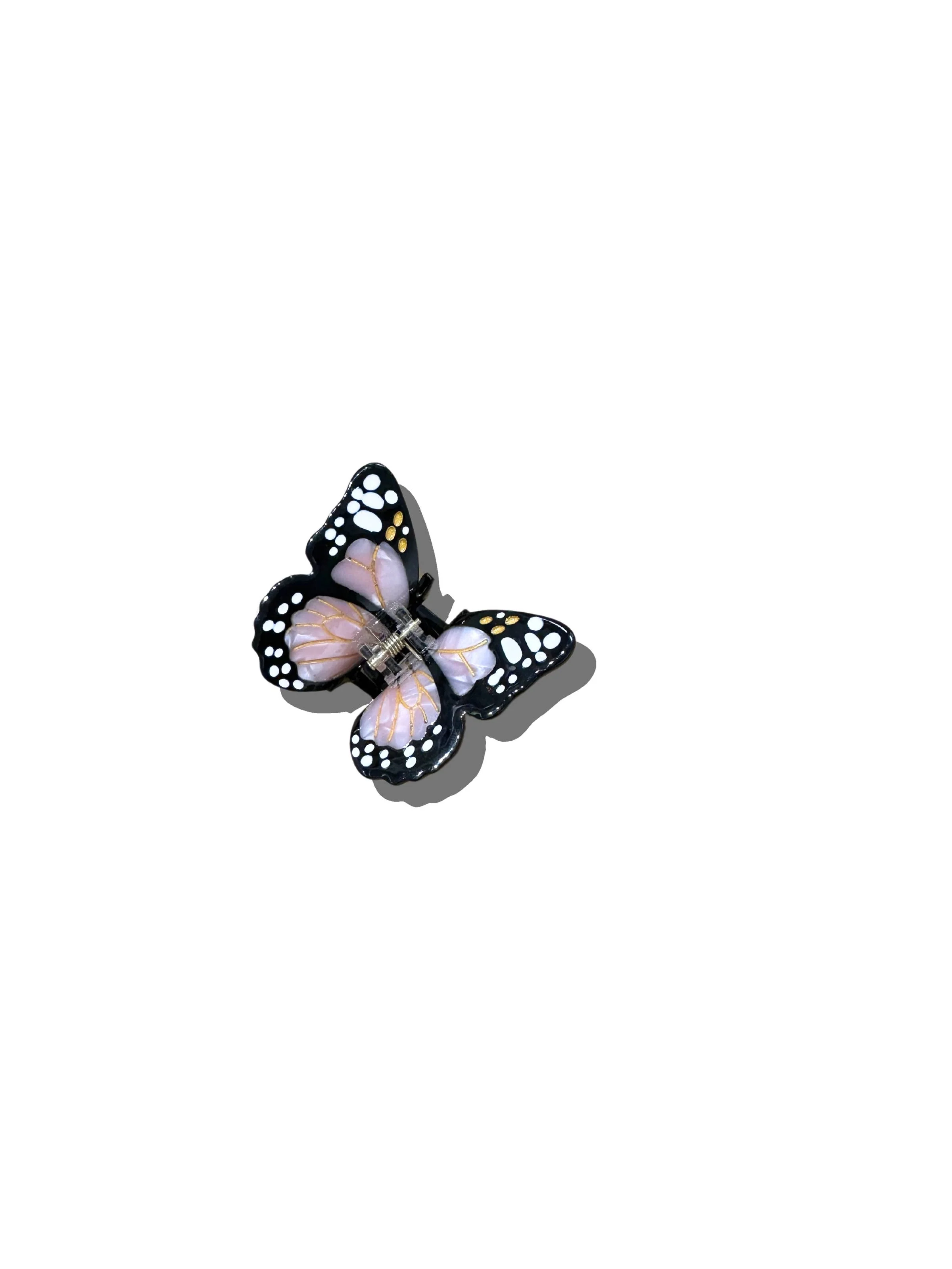 Solar Eclipse - Hand-painted Mini Monarch Claw Hair Clip - Image 8