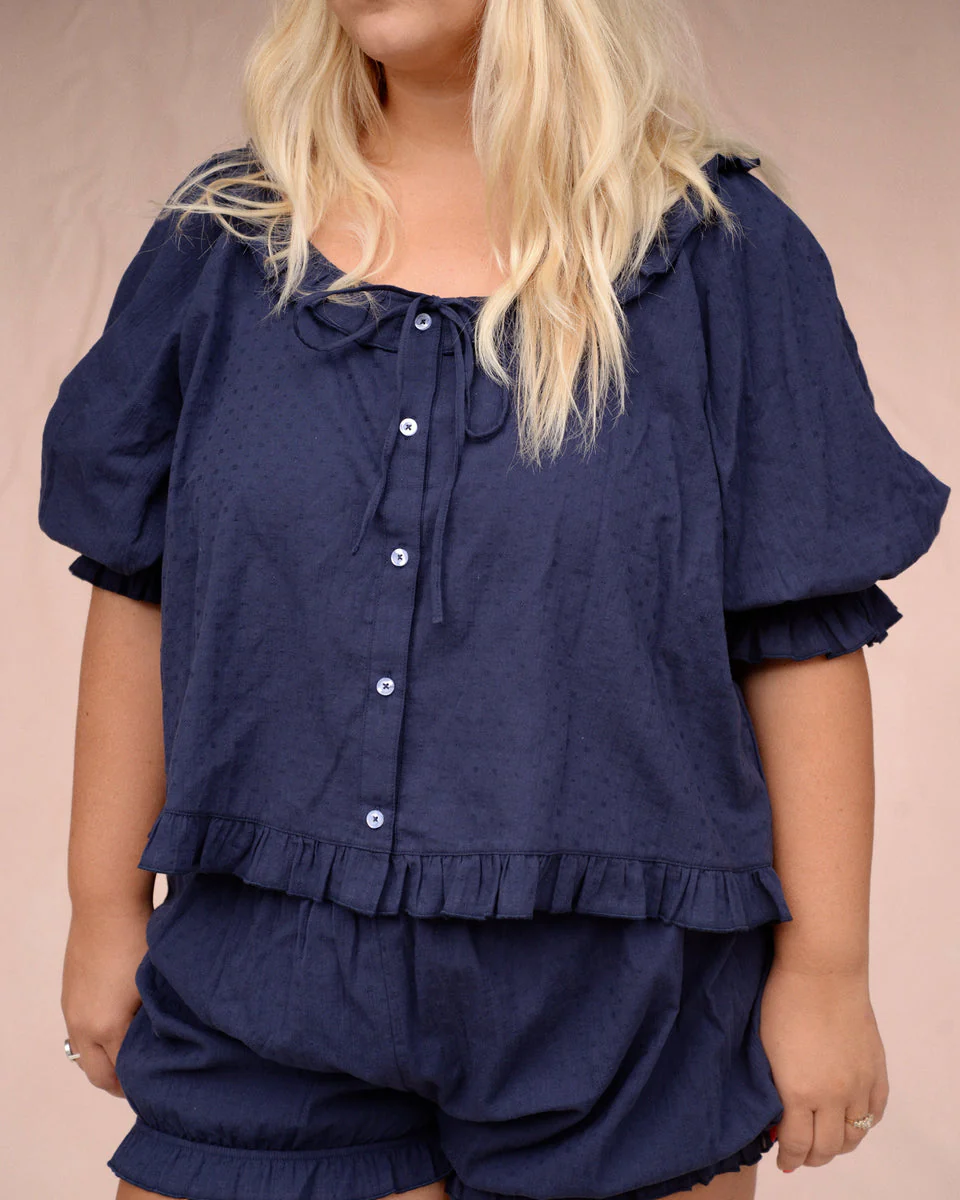 Sønderhaus Romeo Sleep Set - Baby Eyelet Navy - Image 4