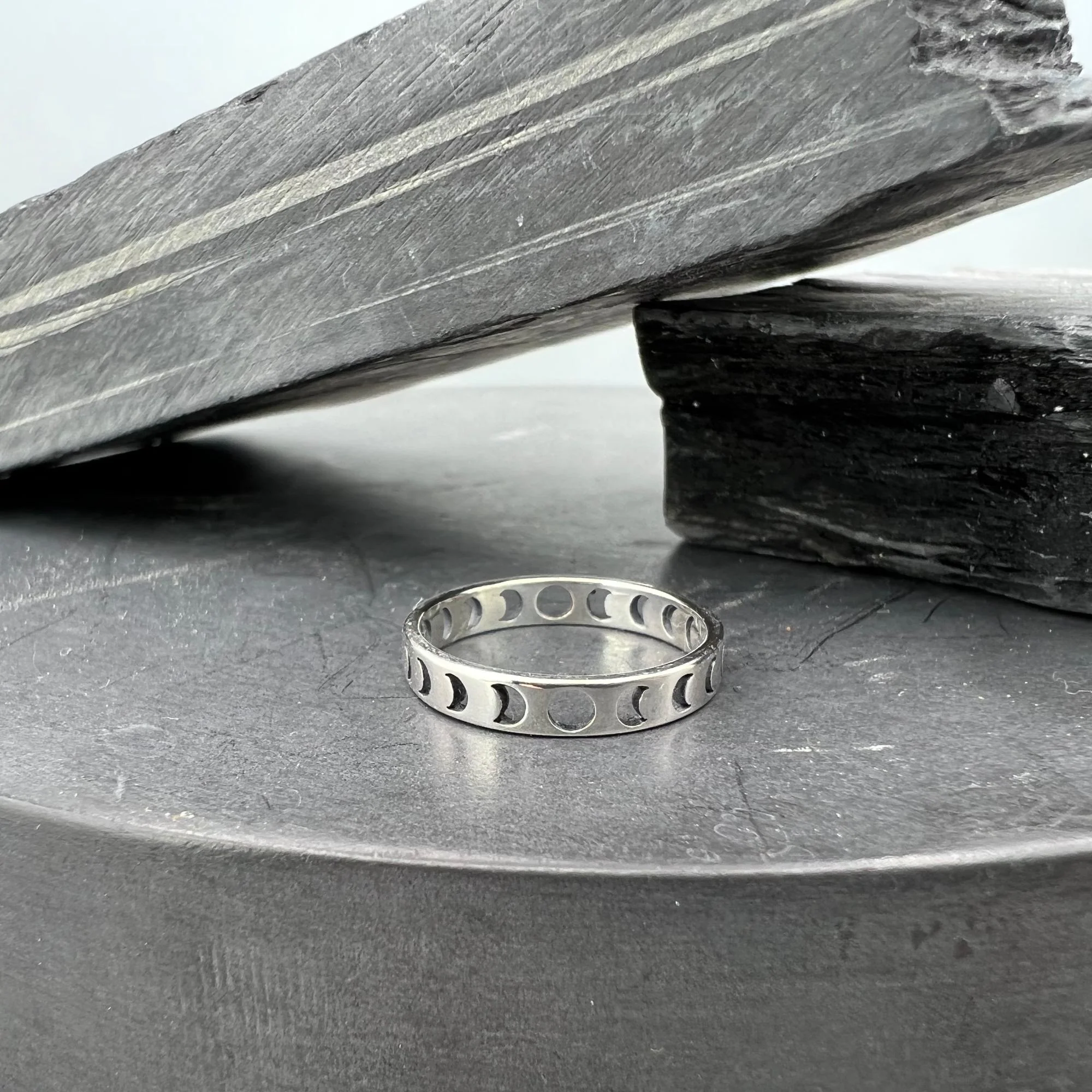 Sterling Silver Moon Phase Ring - Image 2