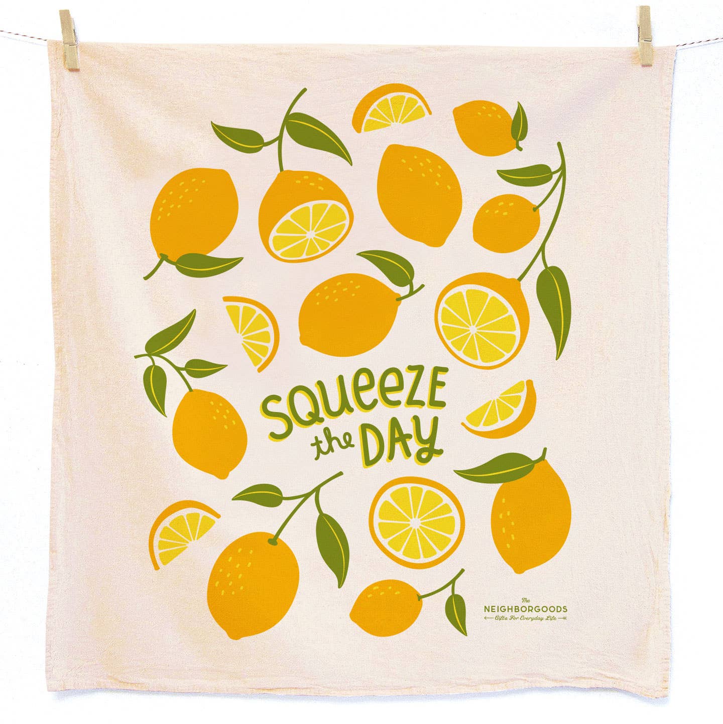 The Neighborgoods - OLIVES WITH A TWIST (Olive, Lemon) - Tea Towel Set of 2 - Image 4