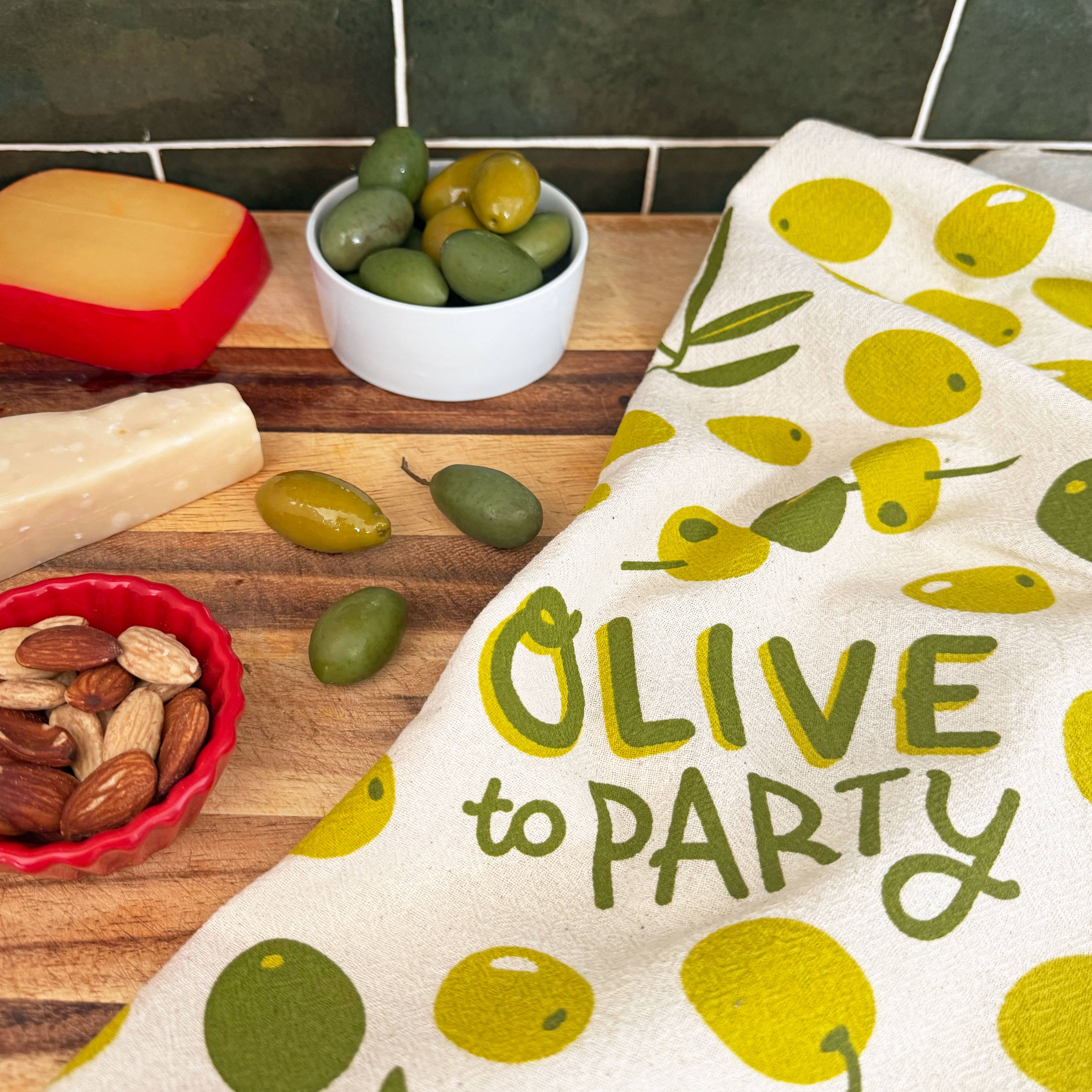 The Neighborgoods - OLIVES WITH A TWIST (Olive, Lemon) - Tea Towel Set of 2 - Image 7