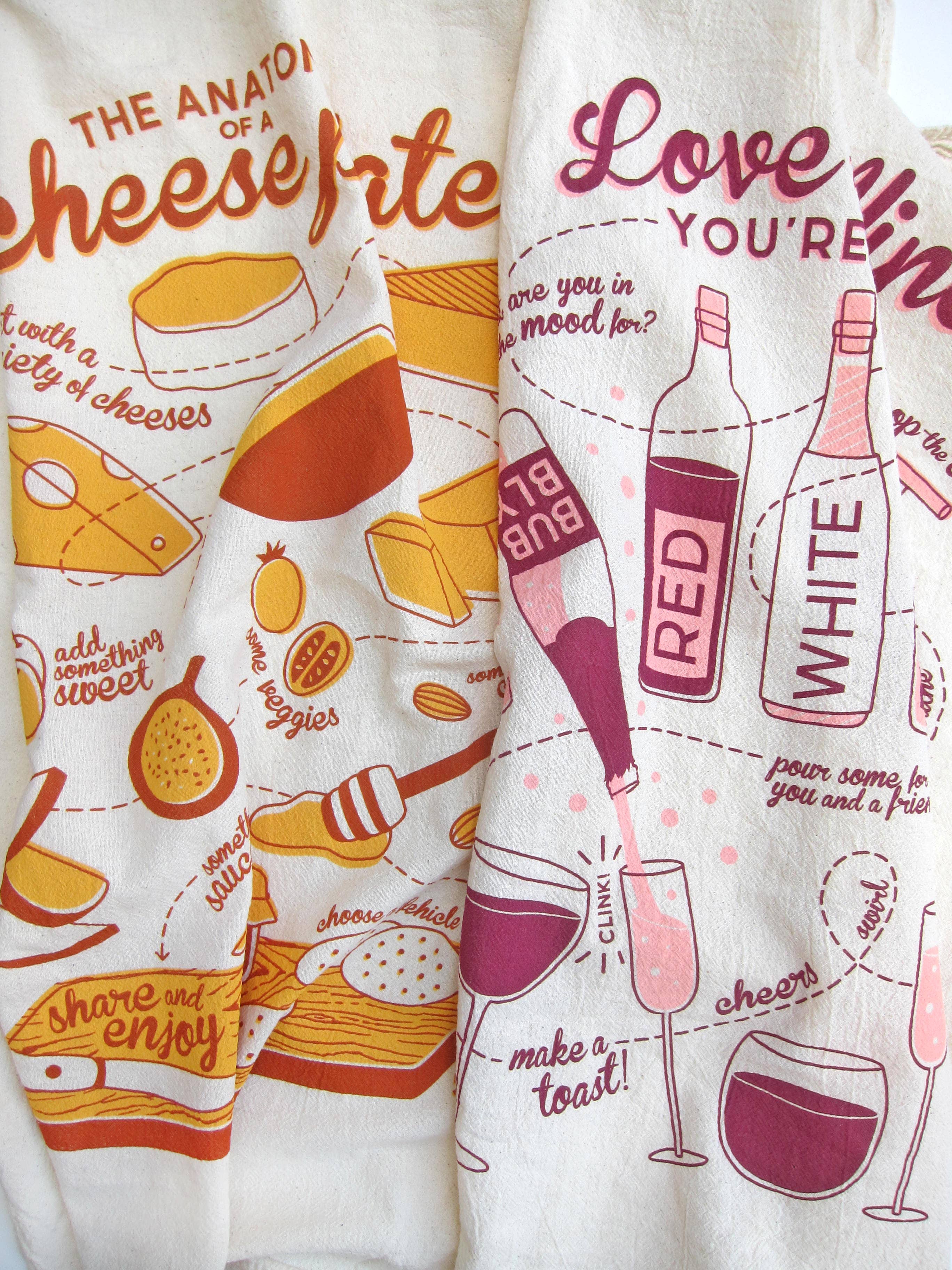 The Neighborgoods - PERFECT PAIRING (Wine, Cheese) - Tea Towel Set of 2 - Image 6