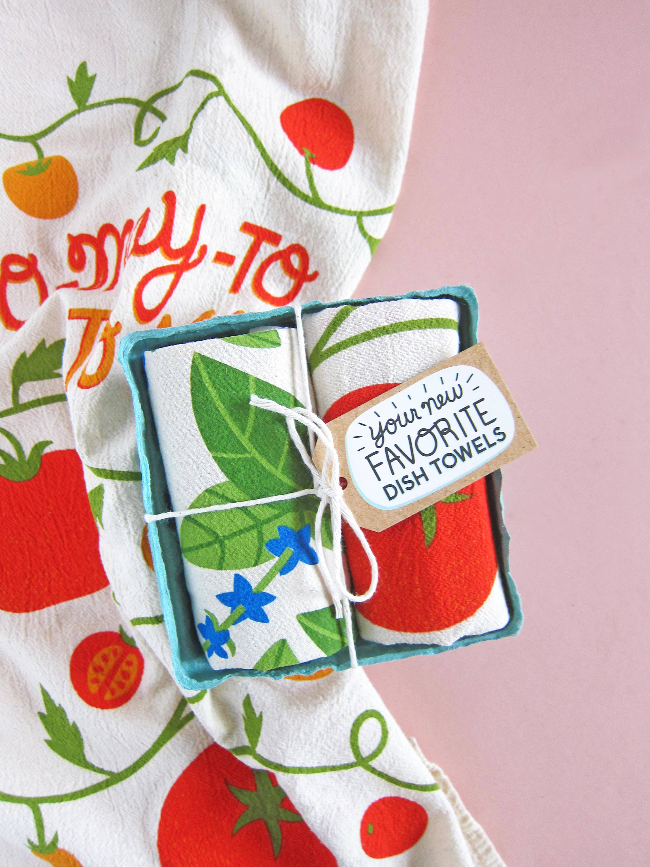 The Neighborgoods - TOMATO BASIL (Tomato, Basil) - Tea Towel Set of 2 - Image 3