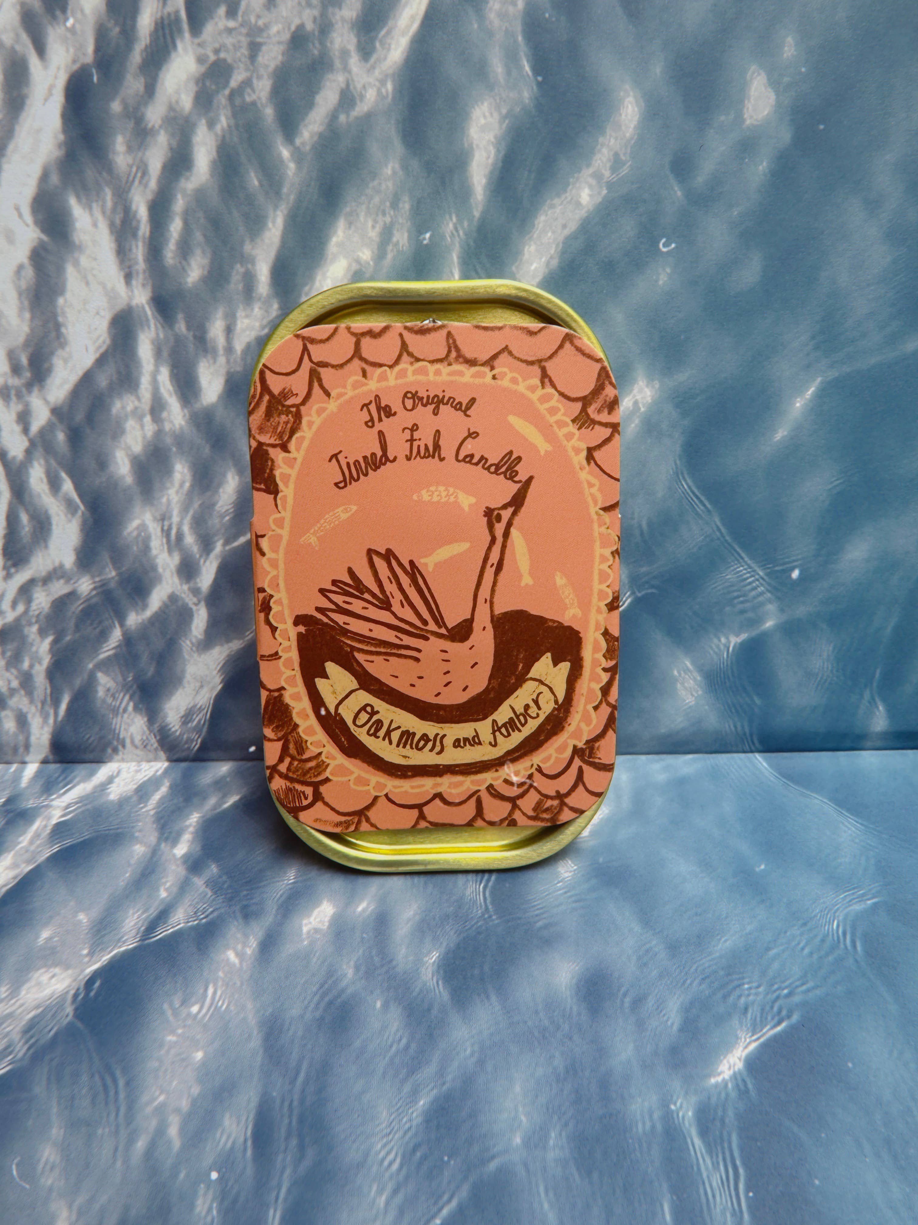 Tinned Candle - Tinned Fish Candle - Oakmoss & Amber