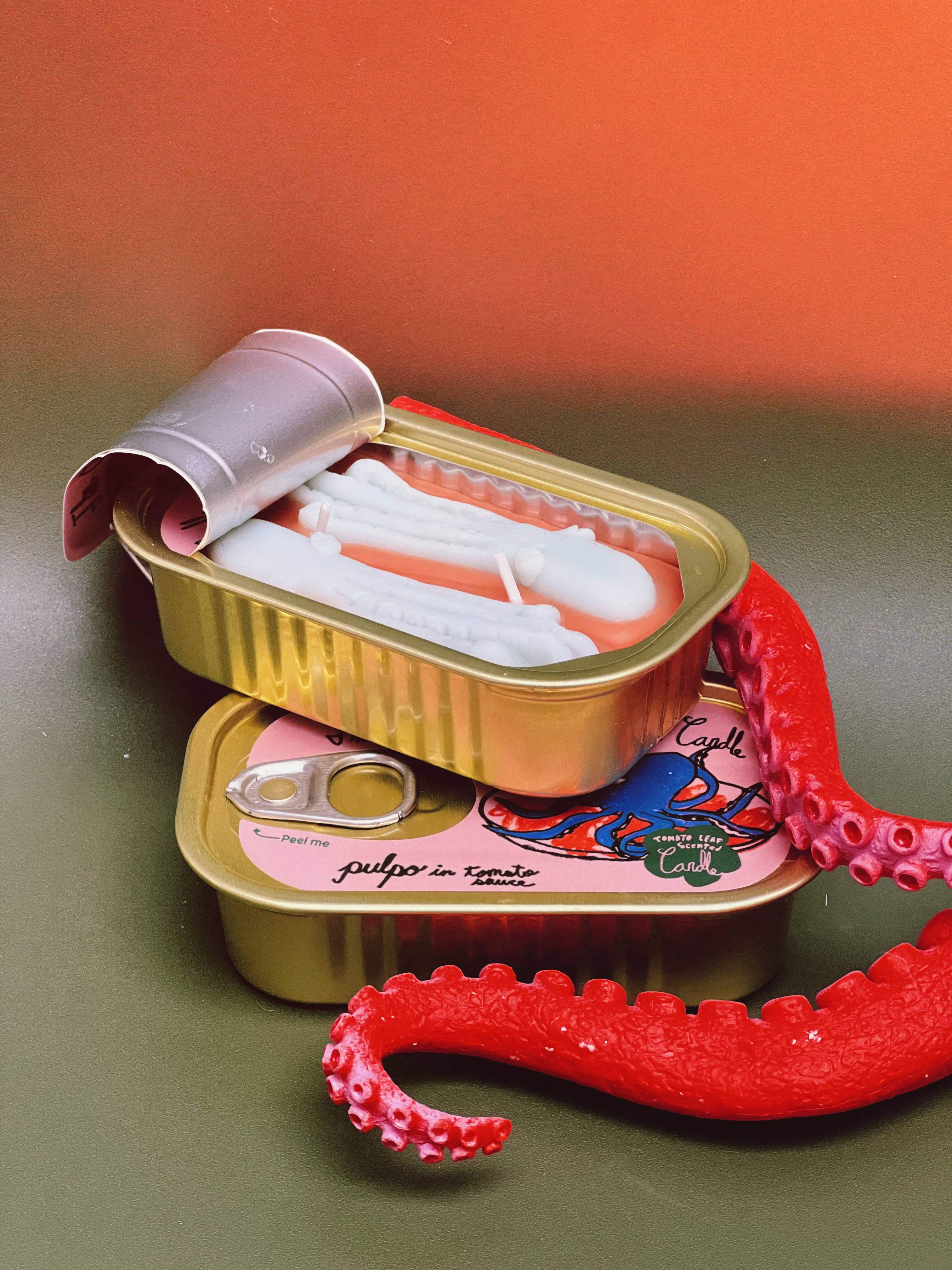 Tinned Fish Candle - Pulpo in Tomato Sauce - Image 3